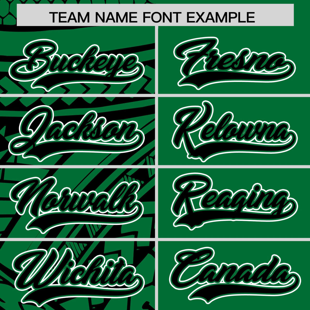 Custom Kelly Green Black Split Fashion Tribal Pattern Authentic Baseball Jersey