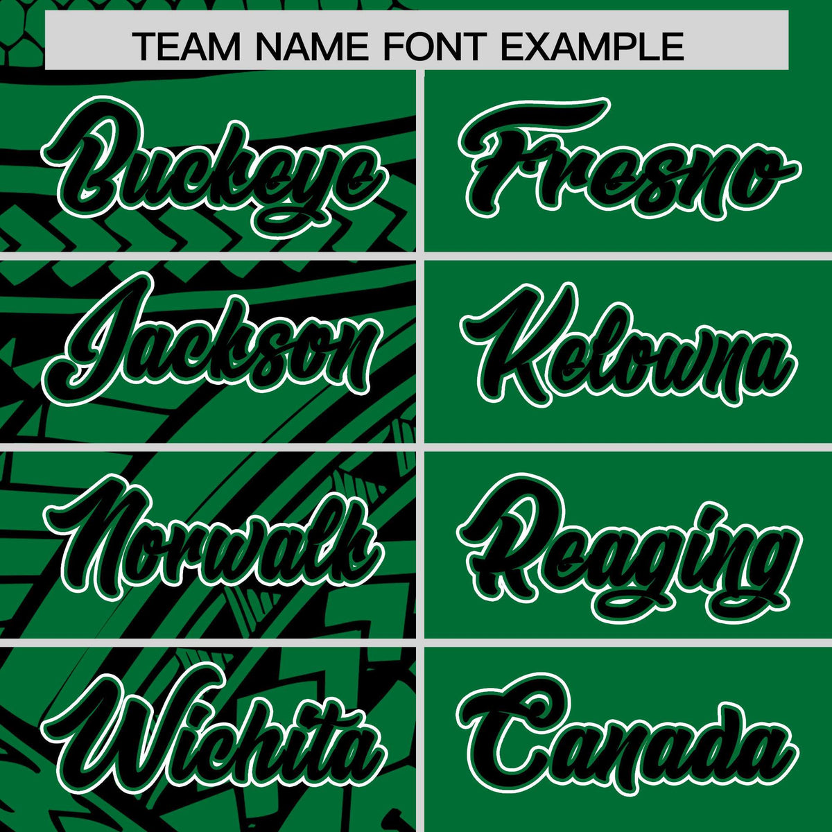 Custom Kelly Green Black Split Fashion Tribal Pattern Authentic Baseball Jersey