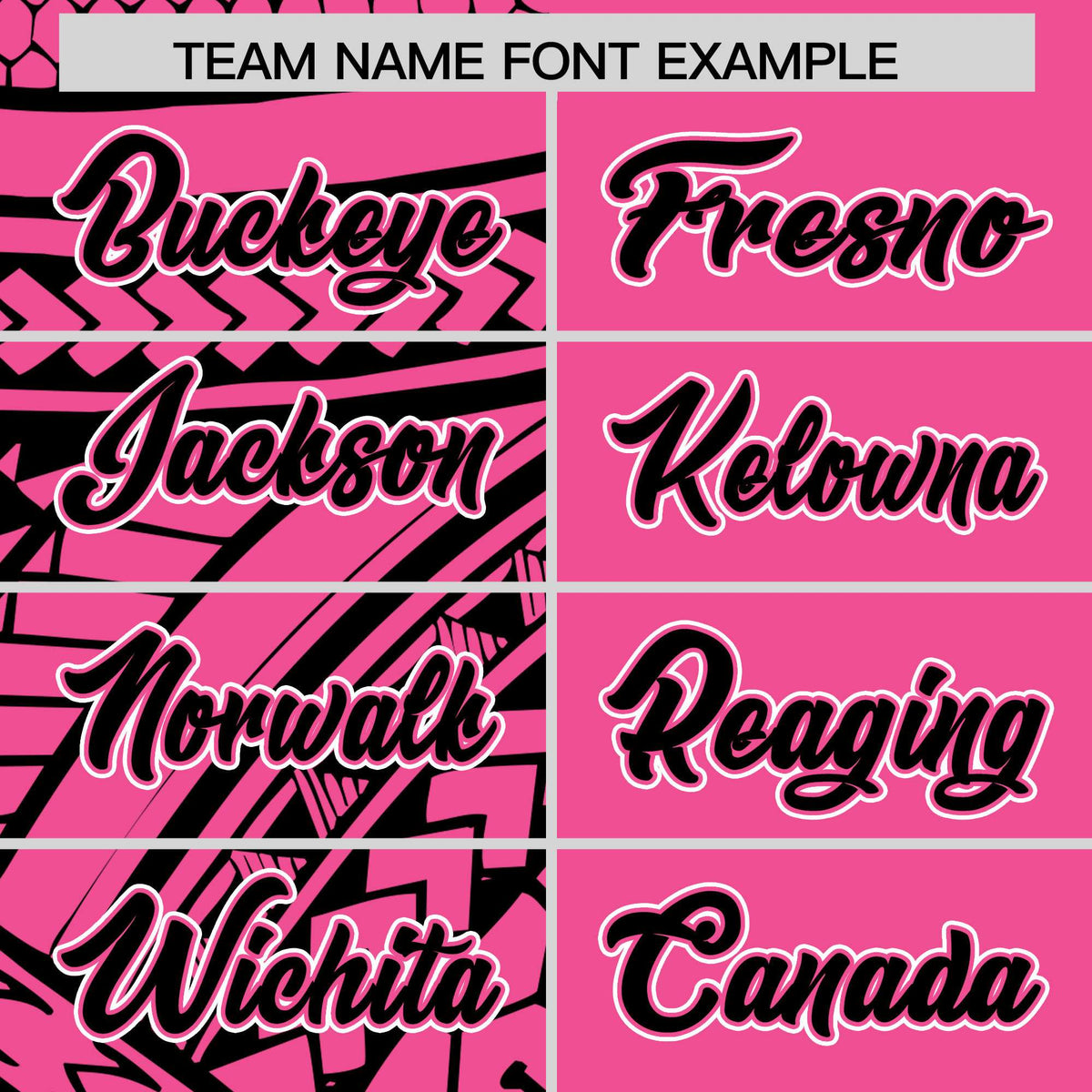 Custom Pink Black Split Fashion Tribal Pattern Authentic Baseball Jersey