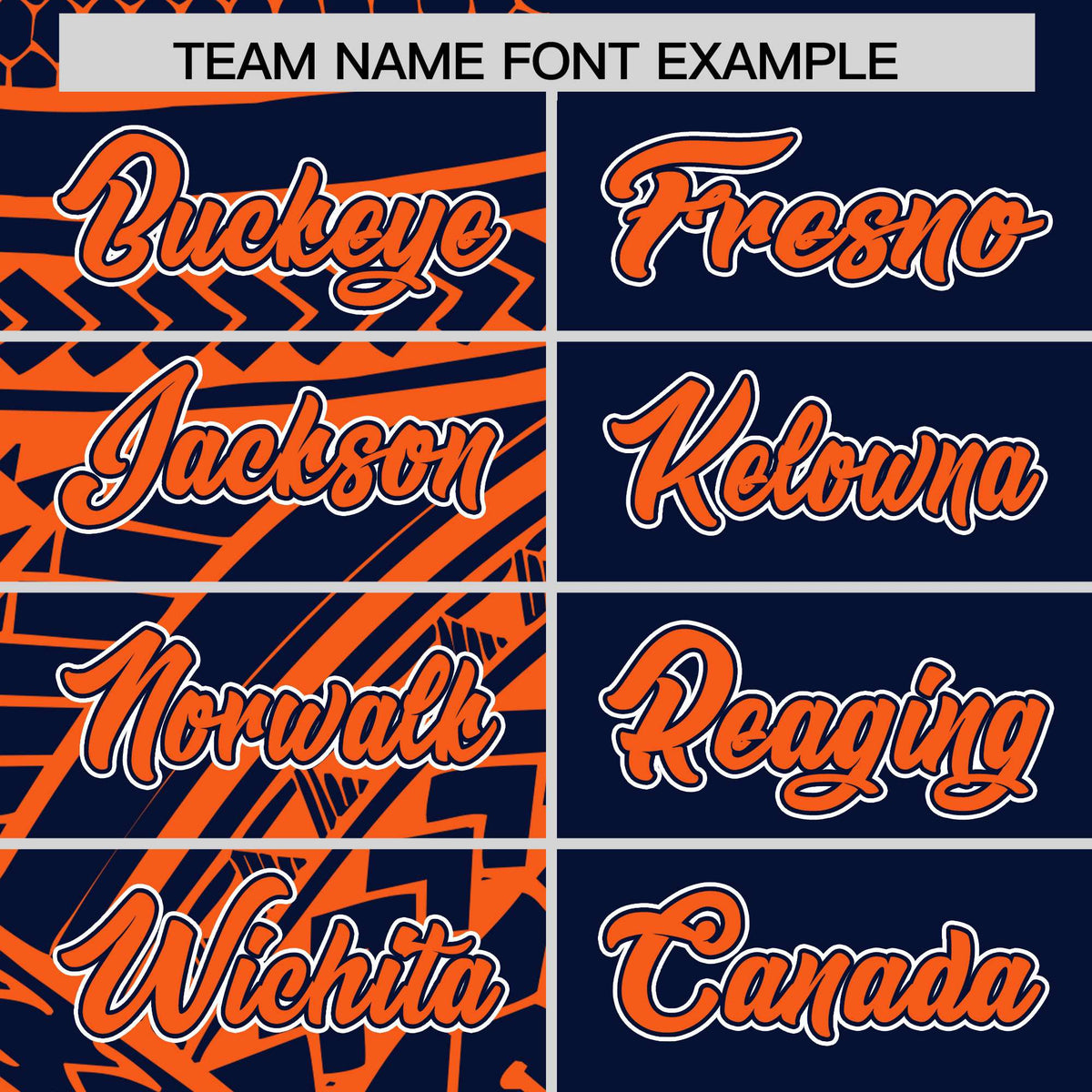 Custom Navy Orange Split Fashion Tribal Pattern Authentic Baseball Jersey