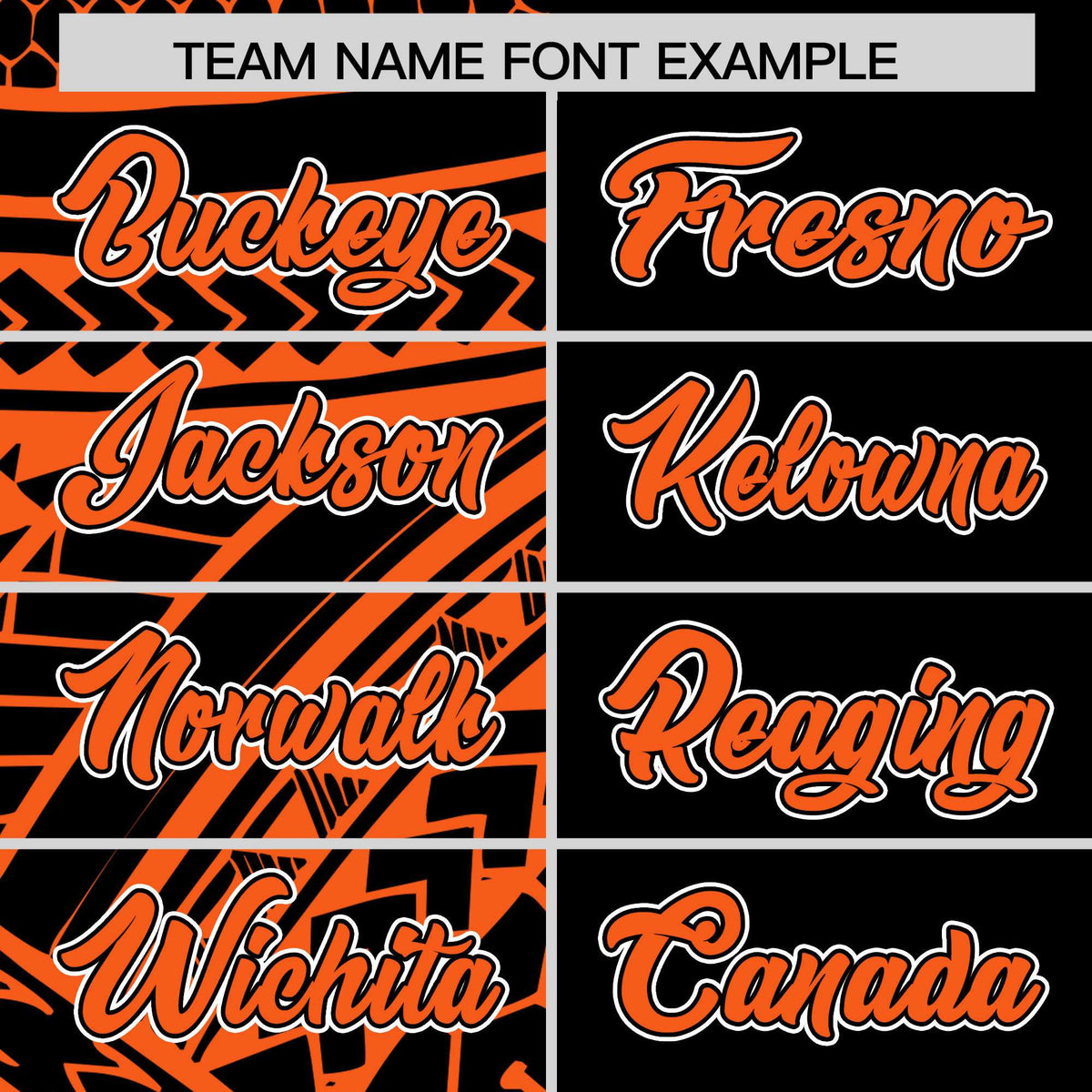 Custom Black Orange Split Fashion Tribal Pattern Authentic Baseball Jersey