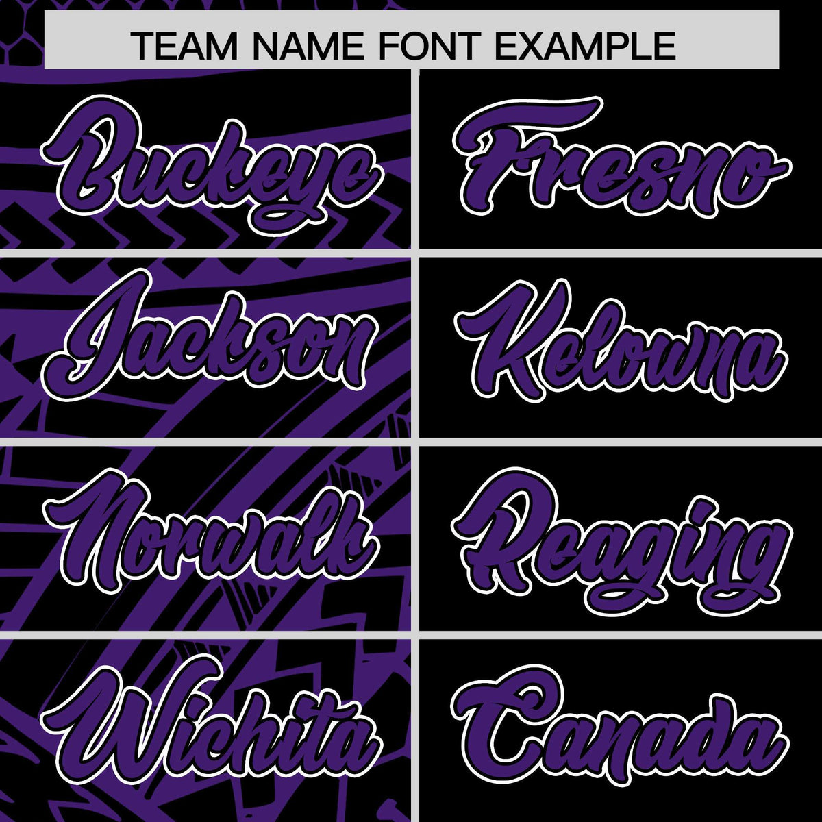 Custom Black Purple Split Fashion Tribal Pattern Authentic Baseball Jersey