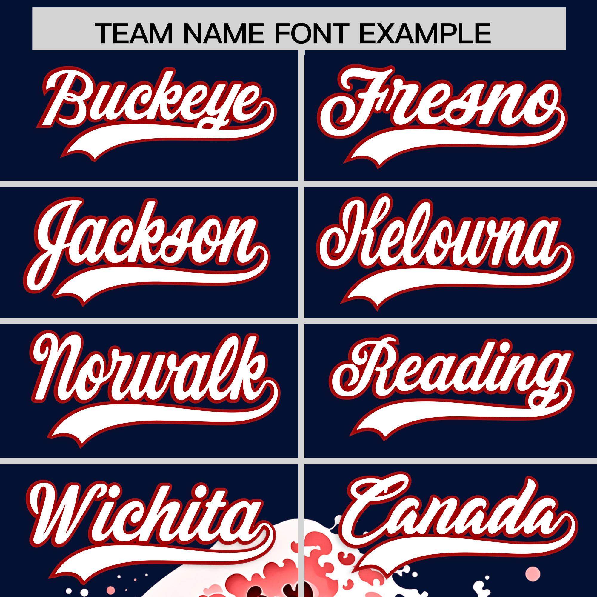 Custom Navy Wave Graffiti Pattern Authentic Baseball Jersey| KXKSHOP