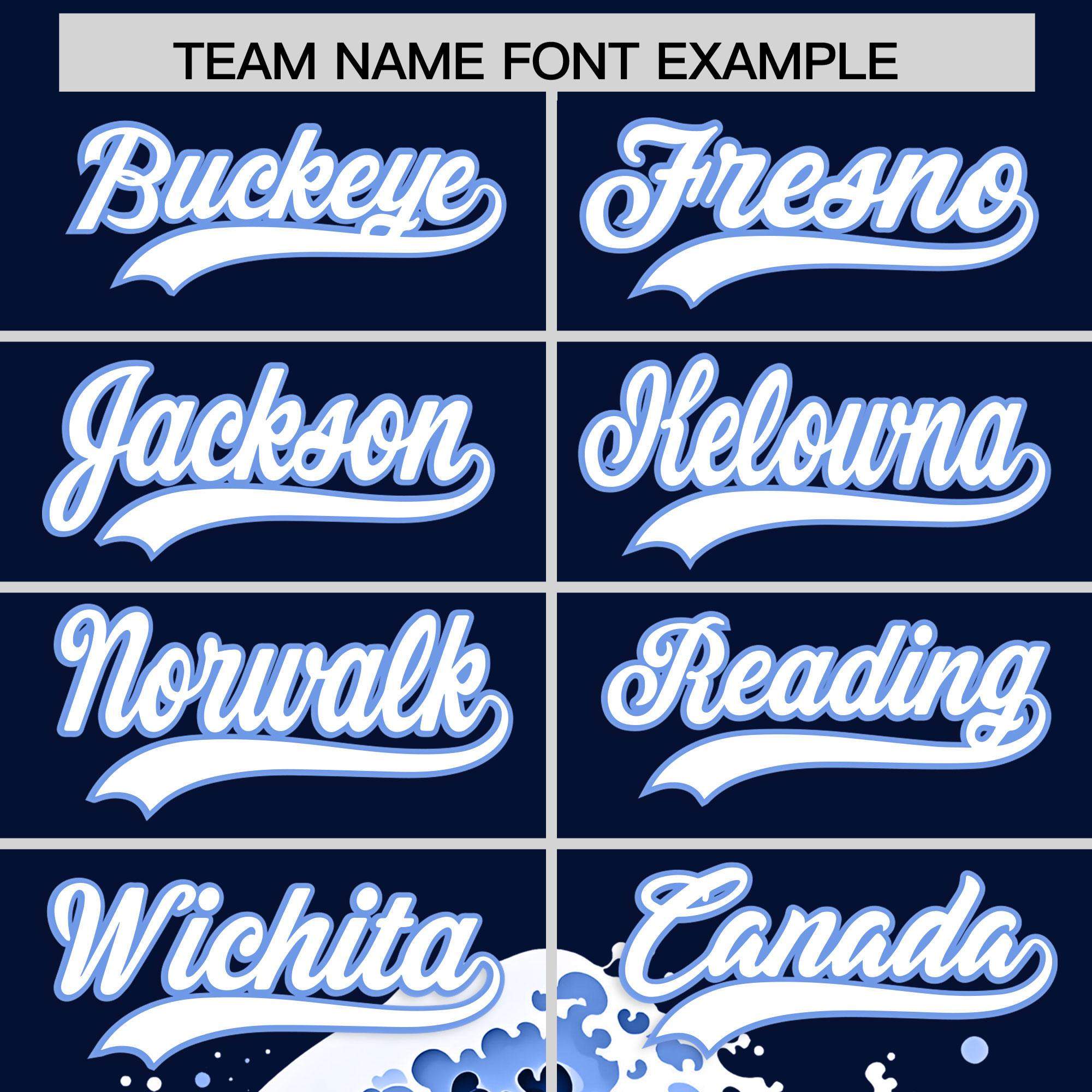 Custom Navy Wave Graffiti Pattern Authentic Baseball Jersey | KXKSHOP
