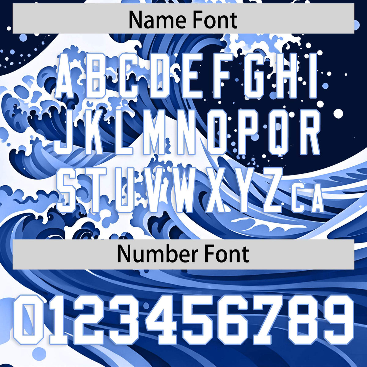 Custom Navy Wave Graffiti Pattern Authentic Baseball Jersey| KXKSHOP