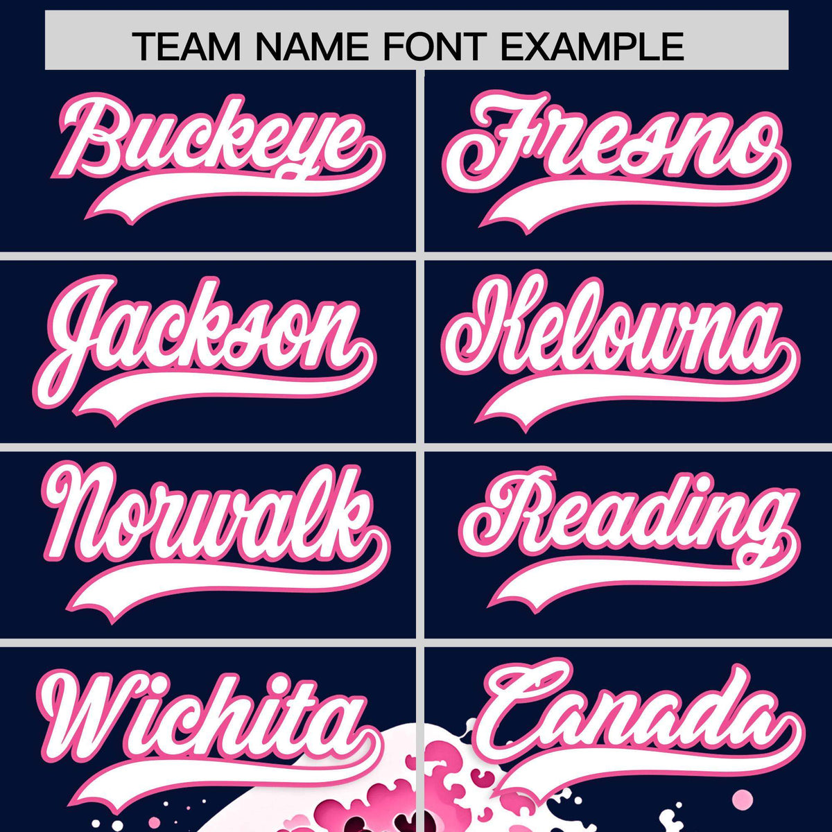 Custom Navy Wave Graffiti Pattern Authentic Baseball Jersey| KXKSHOP