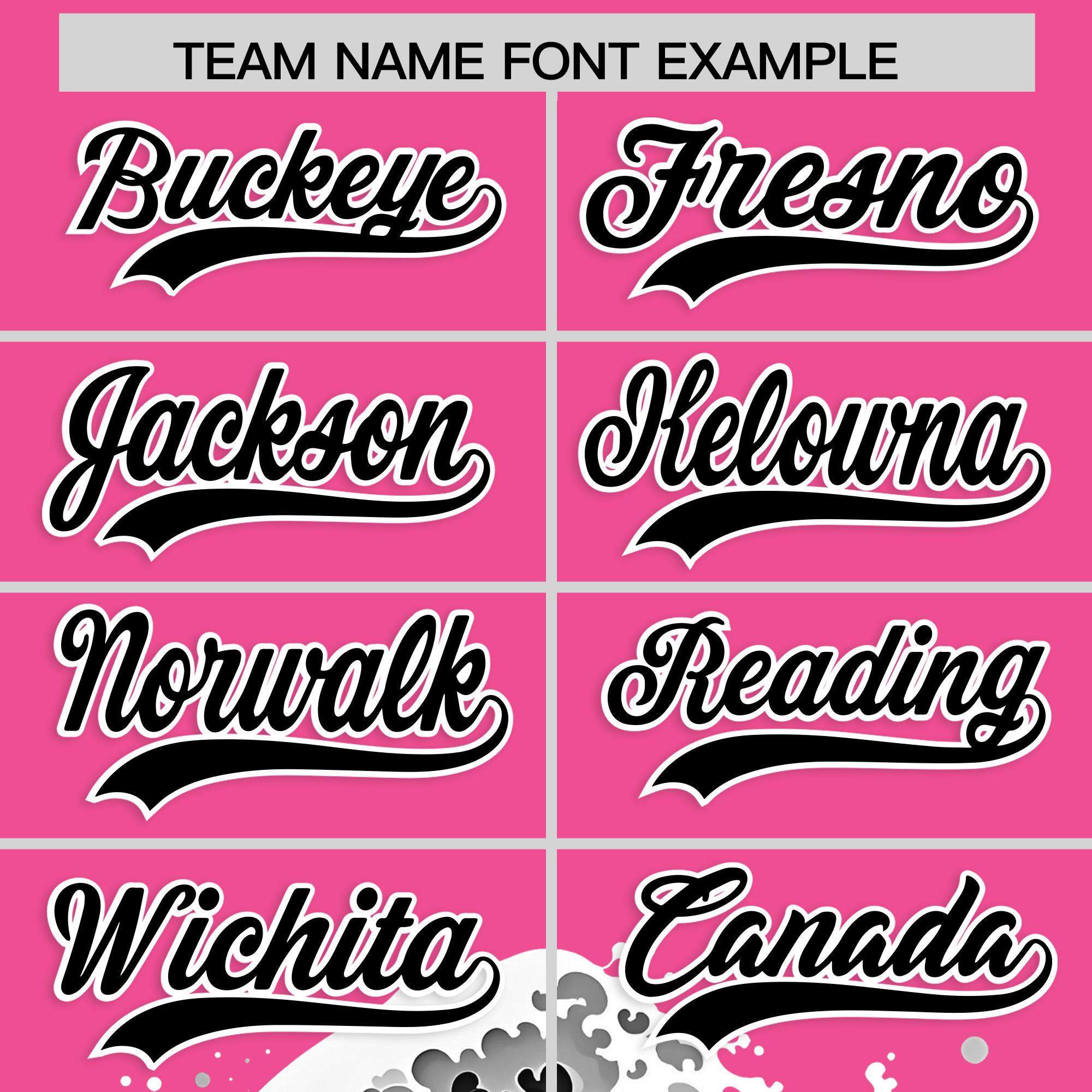 Custom Pink Wave Graffiti Pattern Authentic Baseball Jersey| KXKSHOP