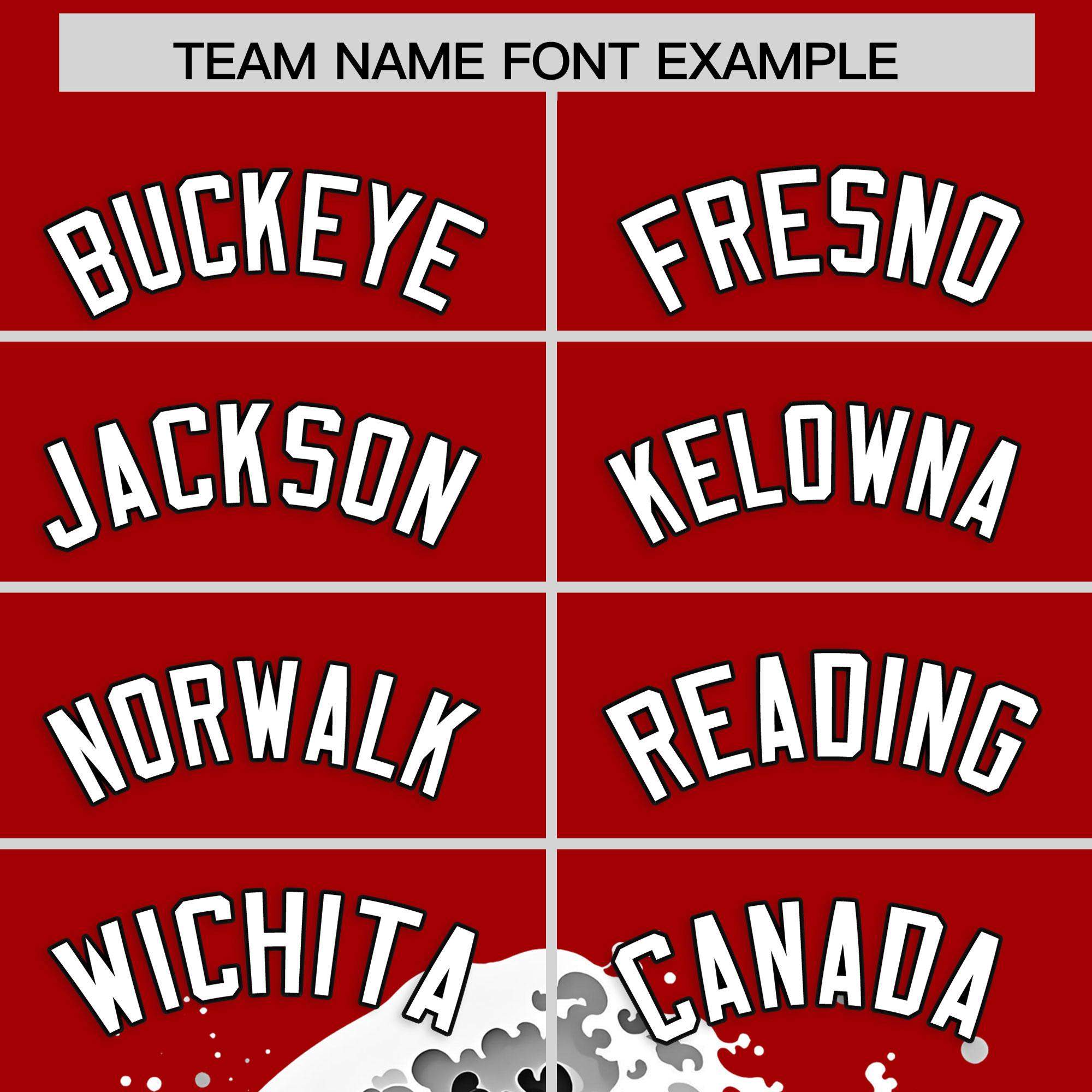 Custom Red Wave Graffiti Pattern Authentic Baseball Jersey | KXKSHOP