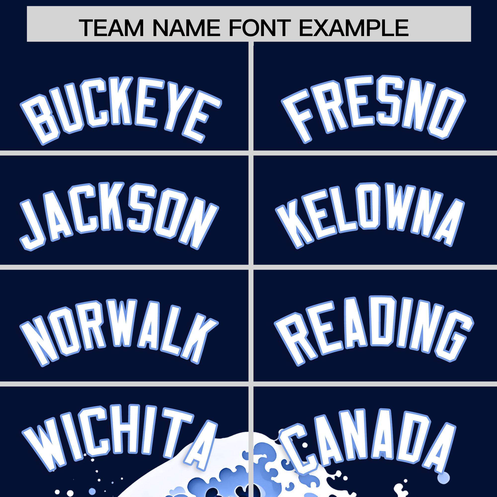 Custom Navy Wave Graffiti Pattern Authentic Baseball Jersey | KXKSHOP