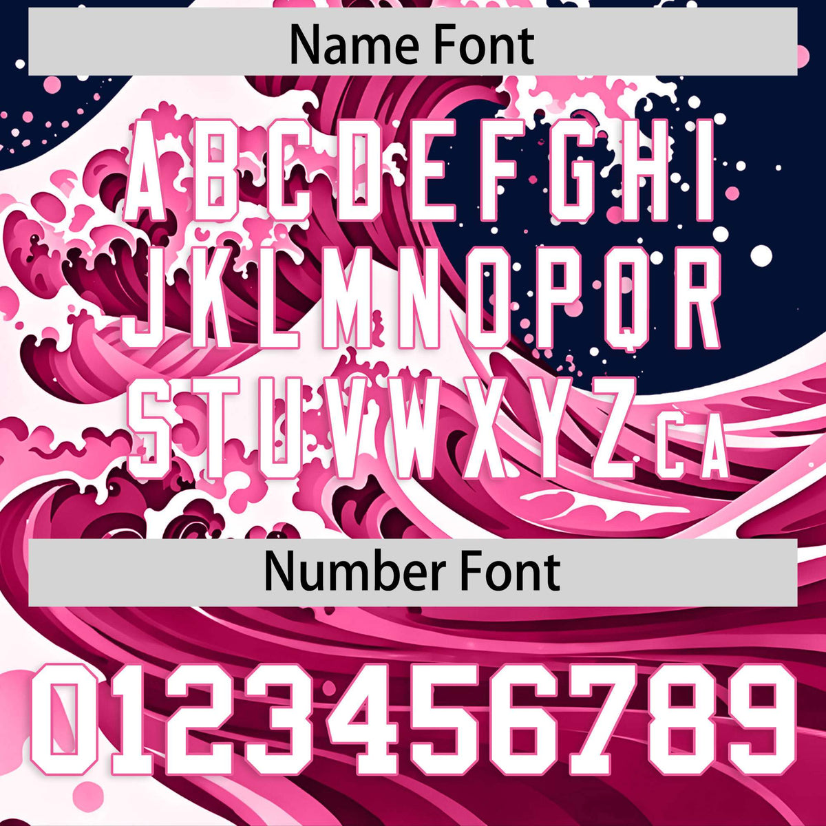 Custom Navy Wave Graffiti Pattern Authentic Baseball Jersey| KXKSHOP