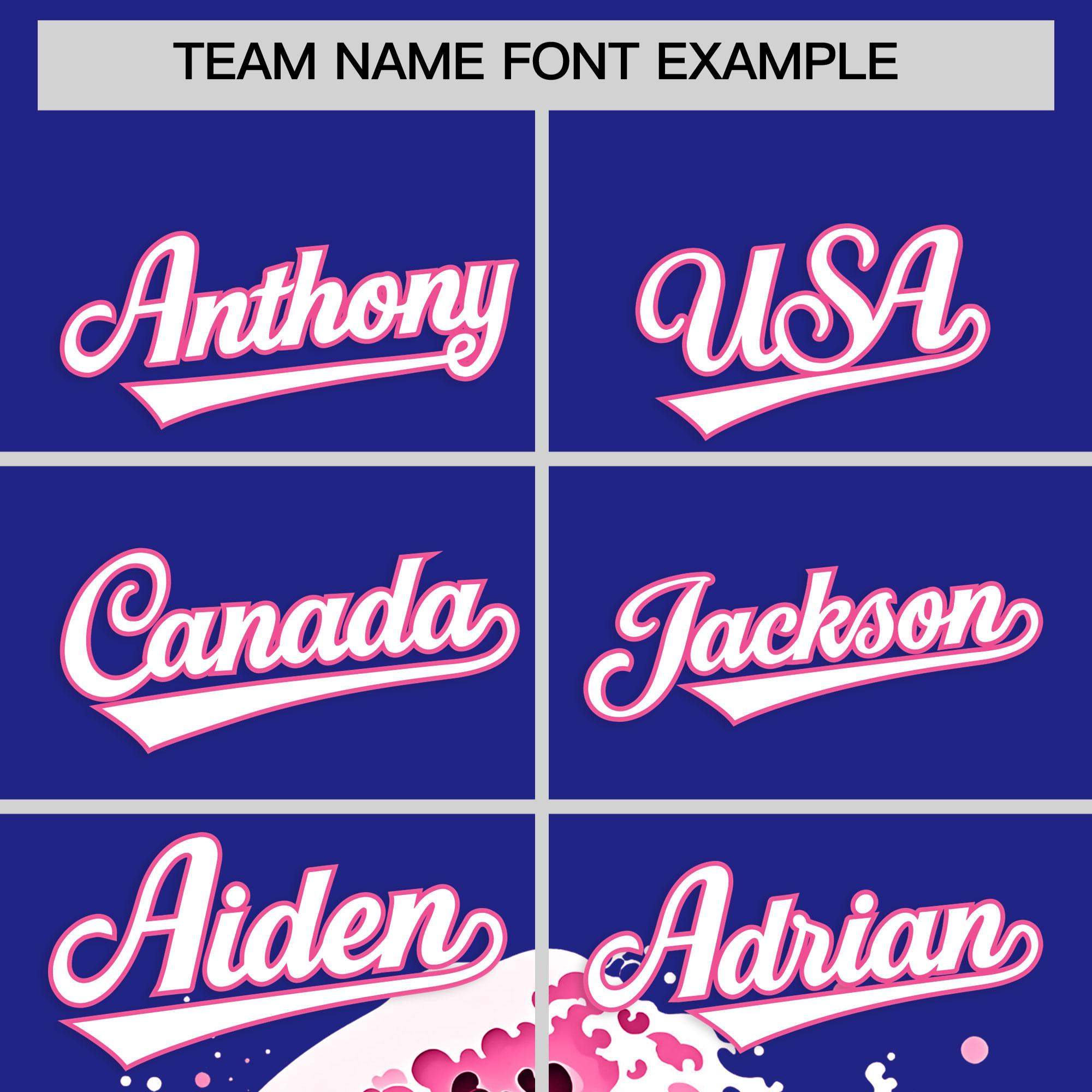 Custom Royal Wave Graffiti Pattern Authentic Baseball Jersey| KXKSHOP