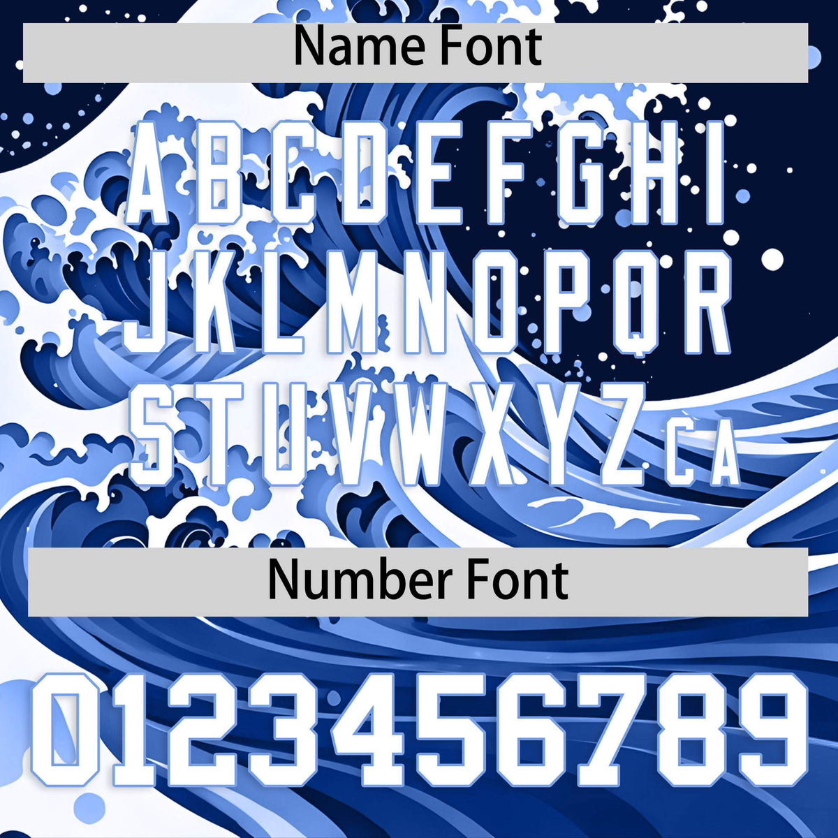 Custom Navy Wave Graffiti Pattern Authentic Baseball Jersey| KXKSHOP