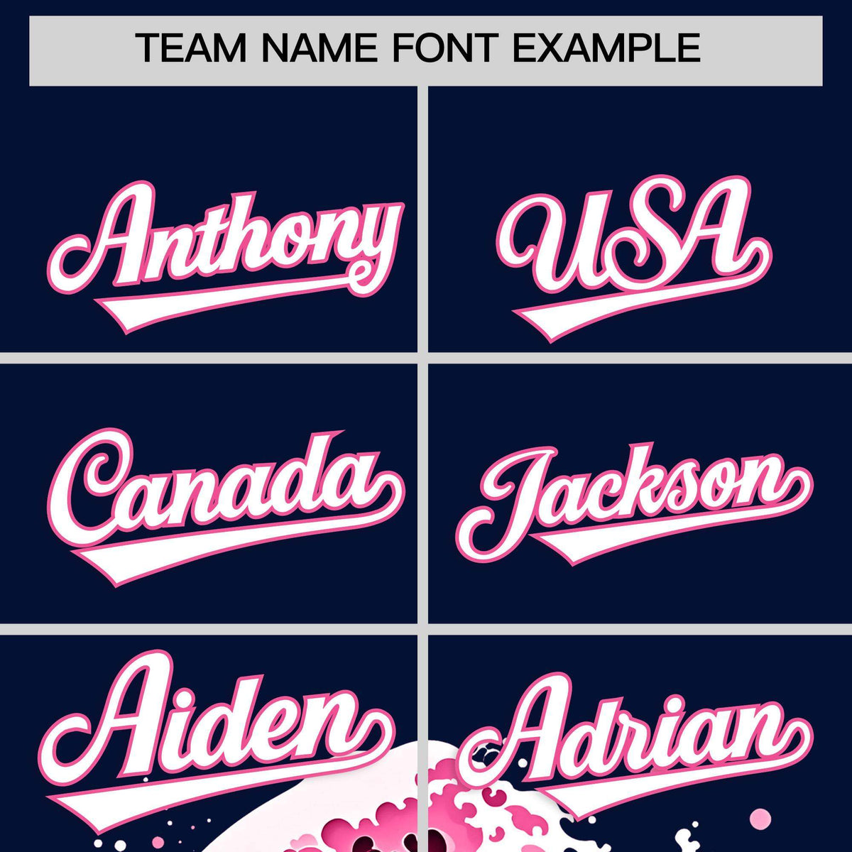 Custom Navy Wave Graffiti Pattern Authentic Baseball Jersey| KXKSHOP