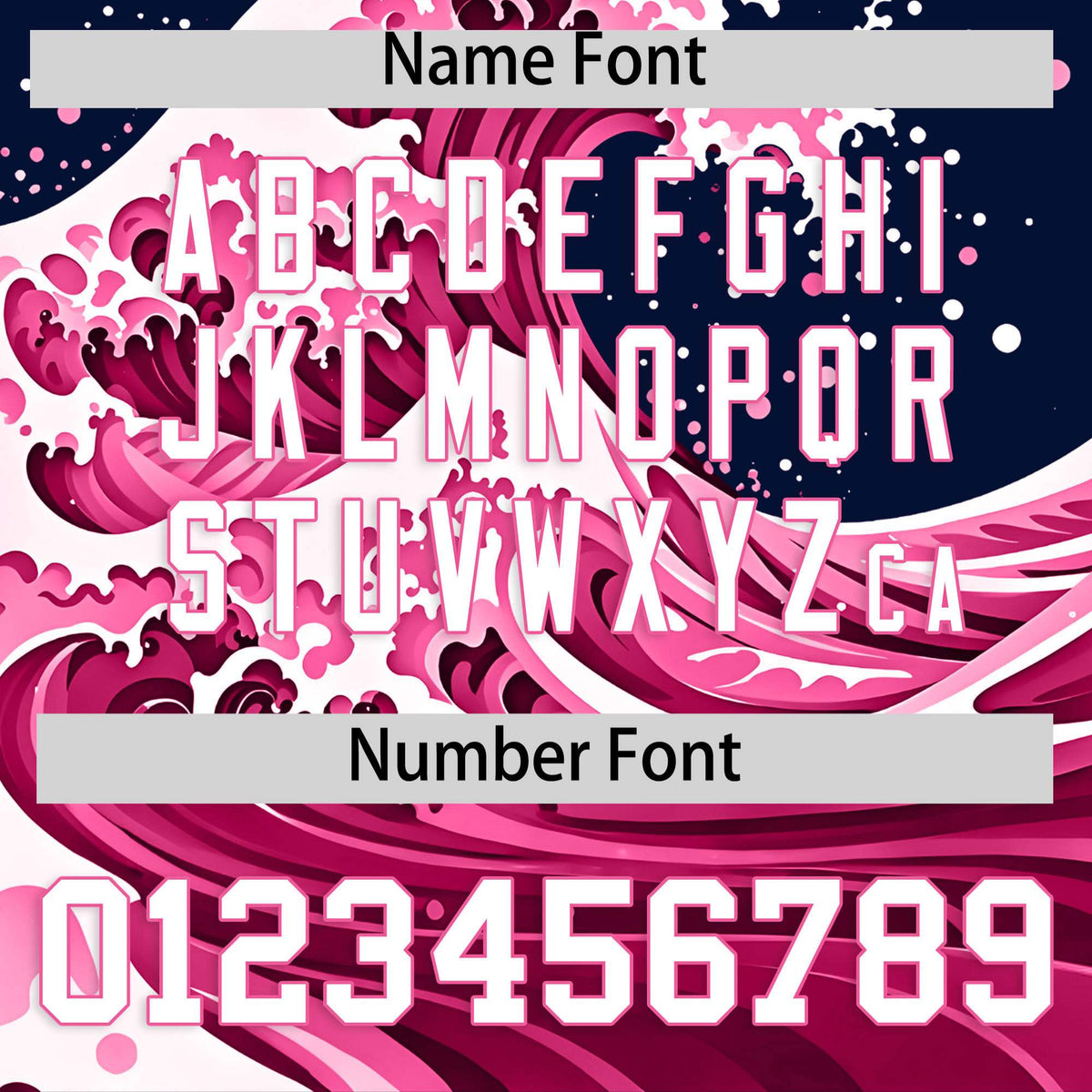 Custom Navy Wave Graffiti Pattern Authentic Baseball Jersey| KXKSHOP