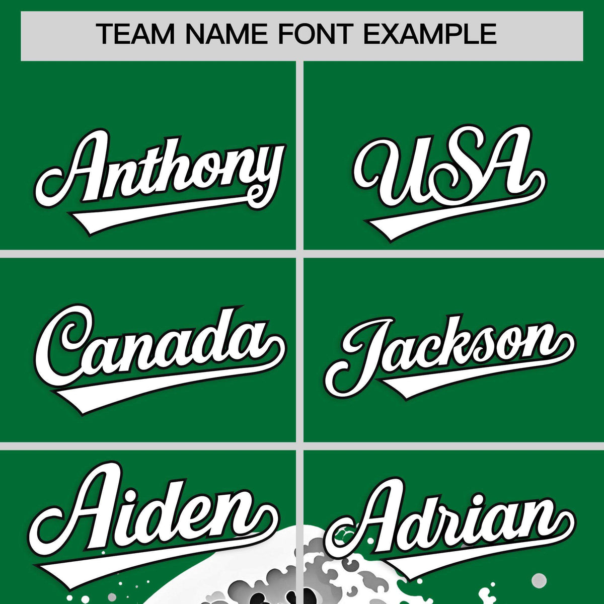 Custom Kelly Green Wave Graffiti Pattern Authentic Baseball Jersey| KXKSHOP