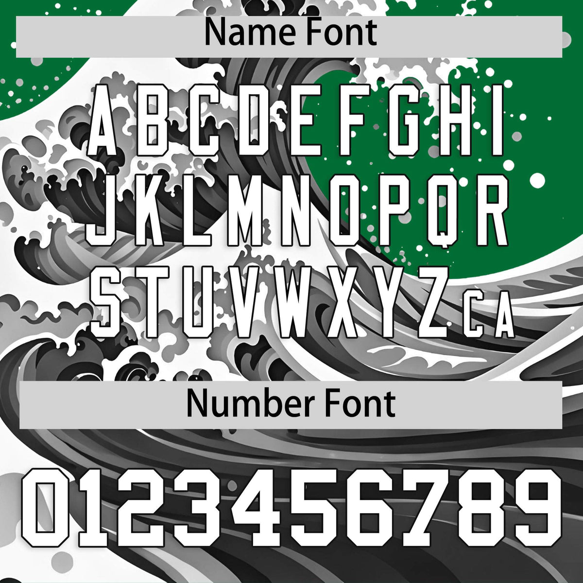 Custom Kelly Green Wave Graffiti Pattern Authentic Baseball Jersey| KXKSHOP