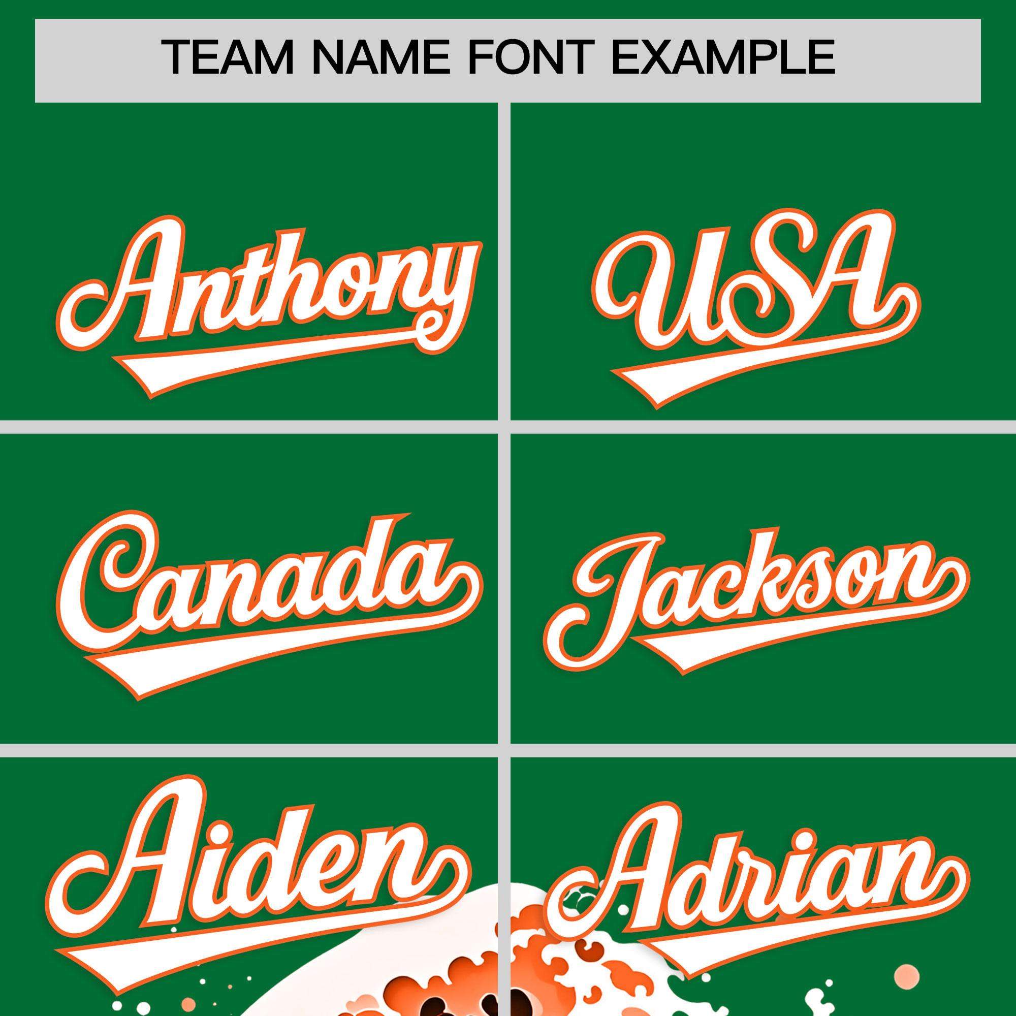 Custom Kelly Green Wave Graffiti Pattern Authentic Baseball Jersey| KXKSHOP