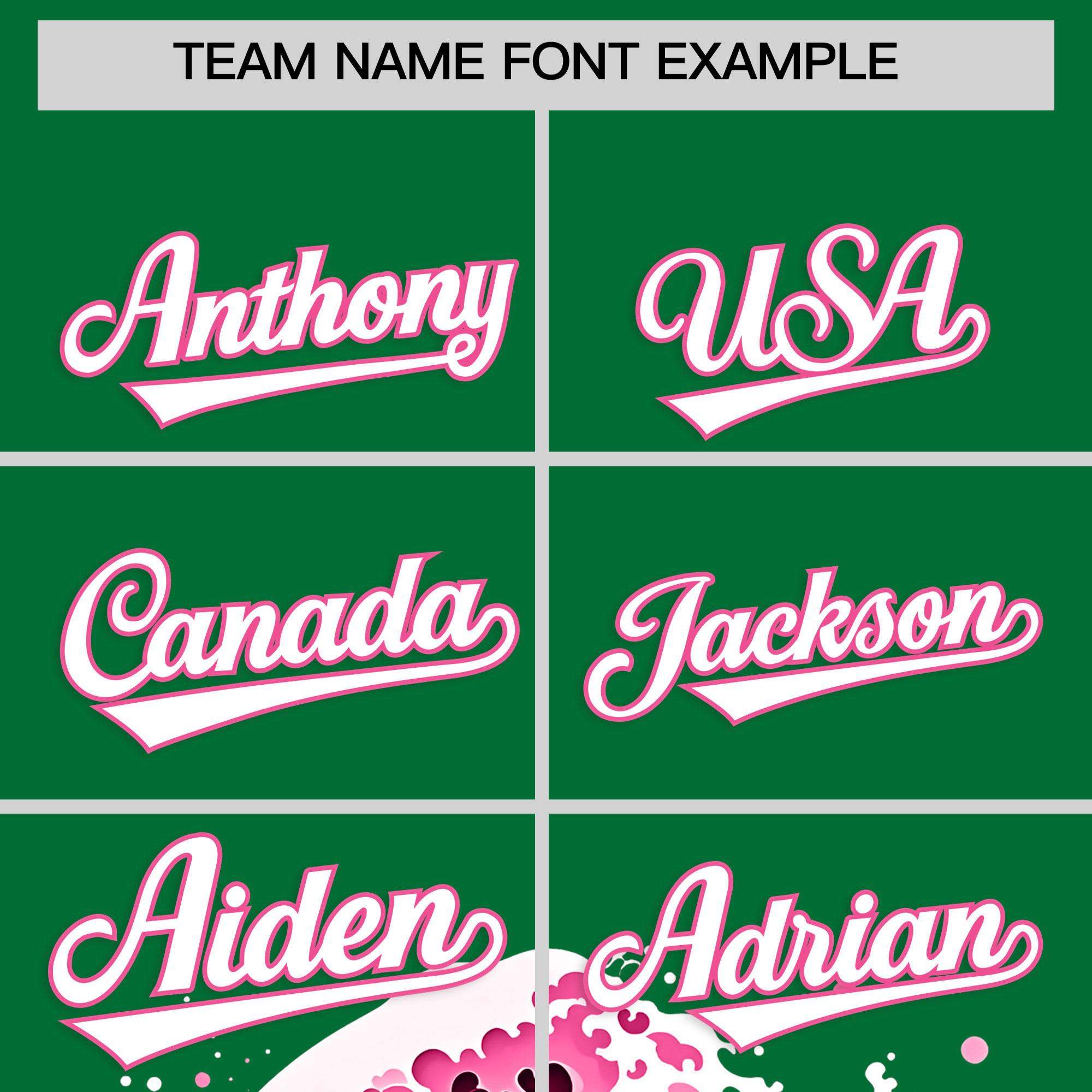 Custom Kelly Green Wave Graffiti Pattern Authentic Baseball Jersey| KXKSHOP