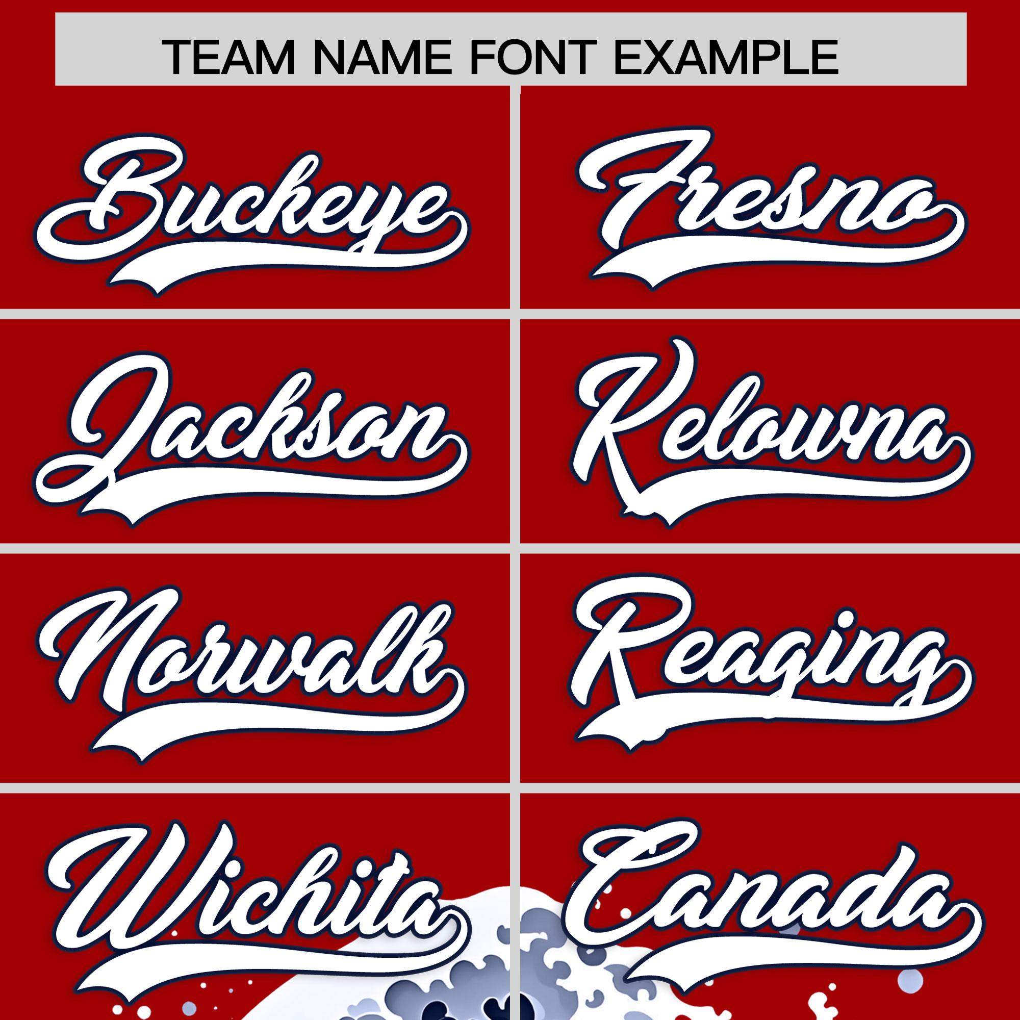 Custom Red Wave Graffiti Pattern Authentic Baseball Jersey | KXKSHOP