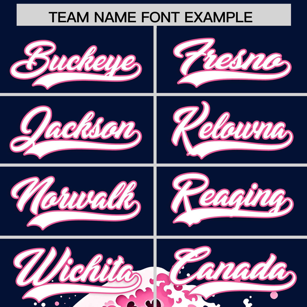 Custom Navy Wave Graffiti Pattern Authentic Baseball Jersey| KXKSHOP