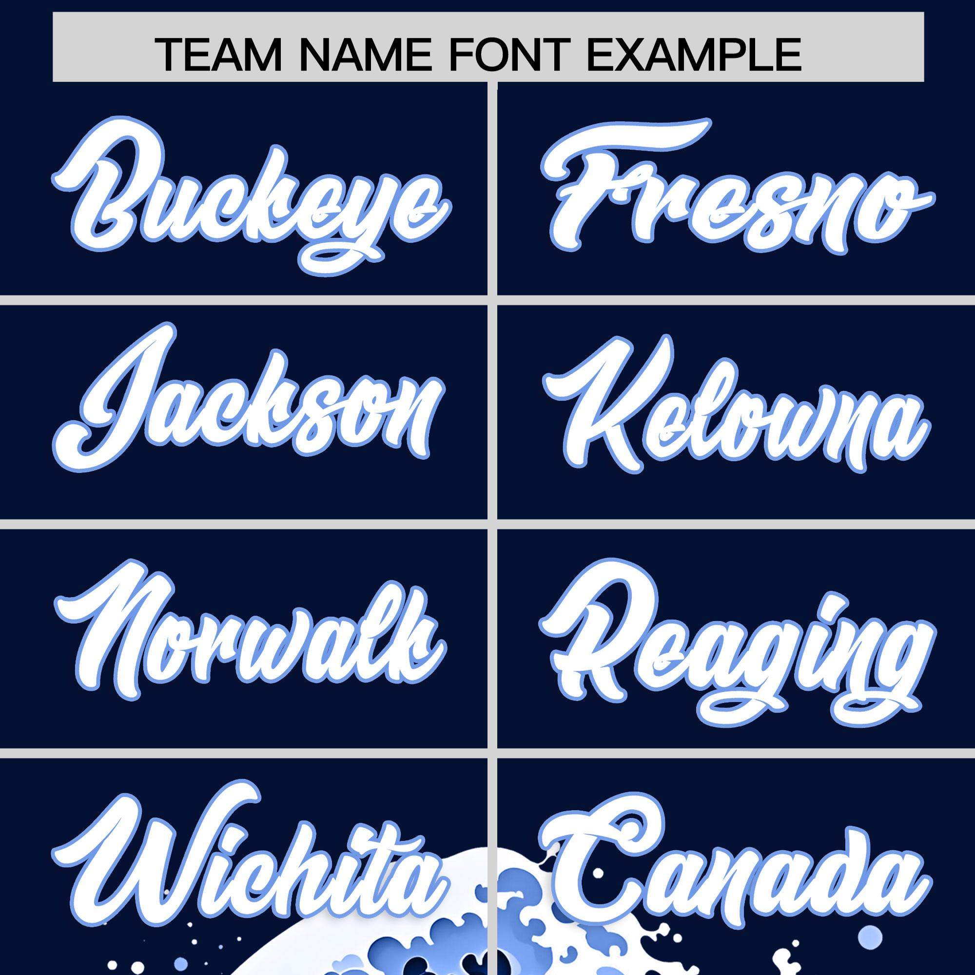 Custom Navy Wave Graffiti Pattern Authentic Baseball Jersey | KXKSHOP
