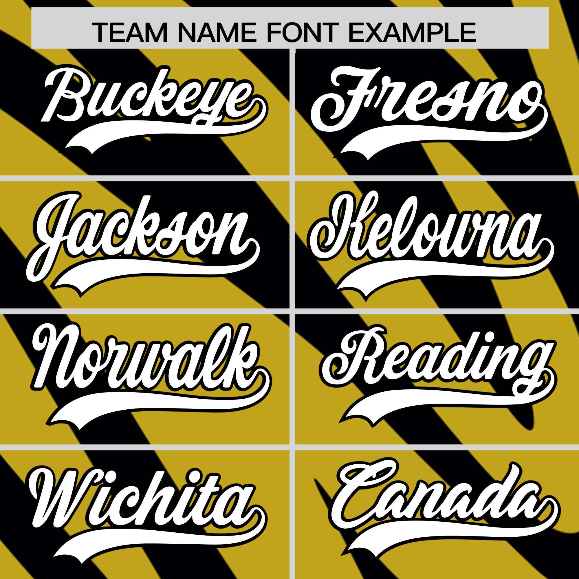 Custom Old Gold Black Tiger Stripe Gradient Animal Print Personalized Team Shirt Baseball Jersey