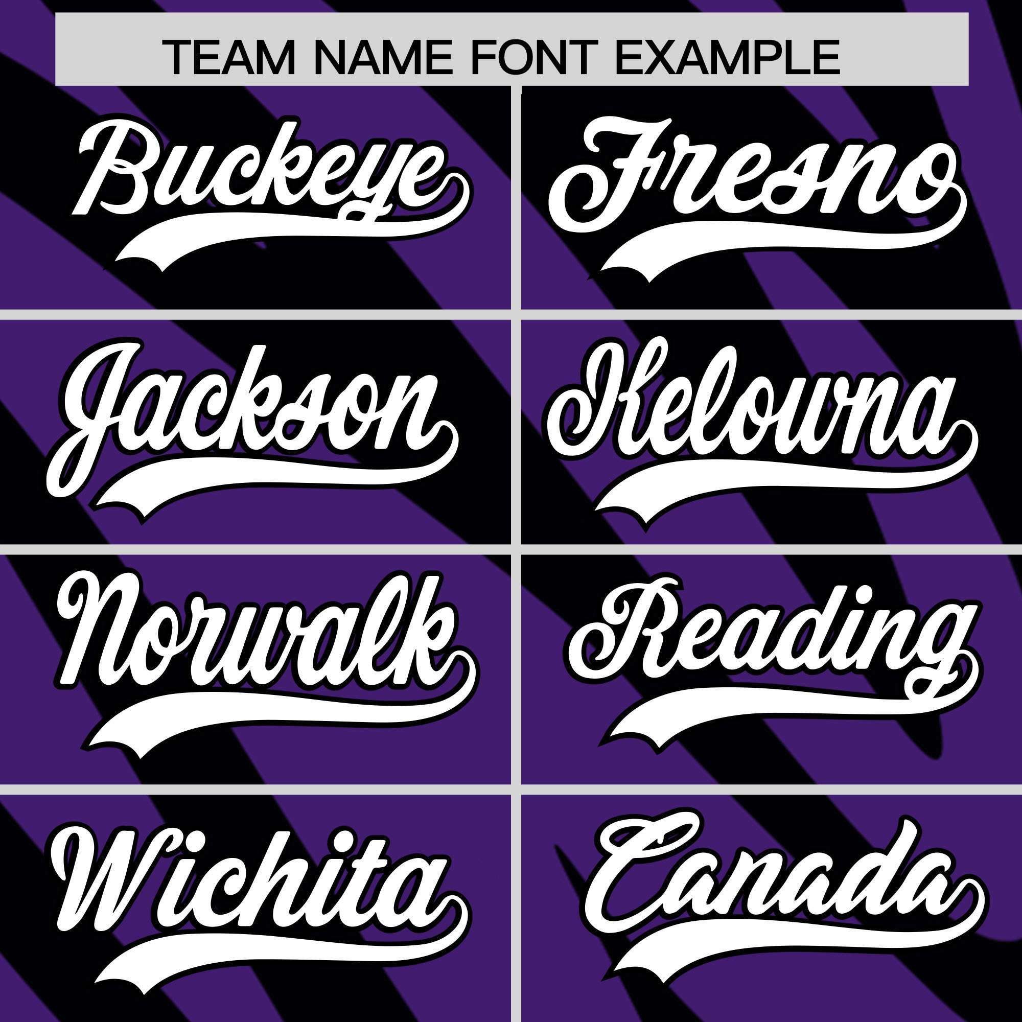 Custom Purple Black Tiger Stripe Gradient Animal Print Personalized Team Shirt Baseball Jersey