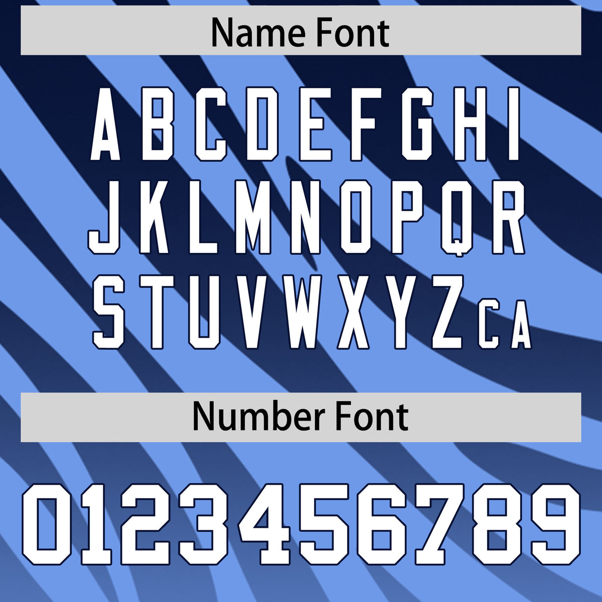 Custom Light Blue Navy Tiger Stripe Gradient Animal Print Personalized Team Shirt Baseball Jersey