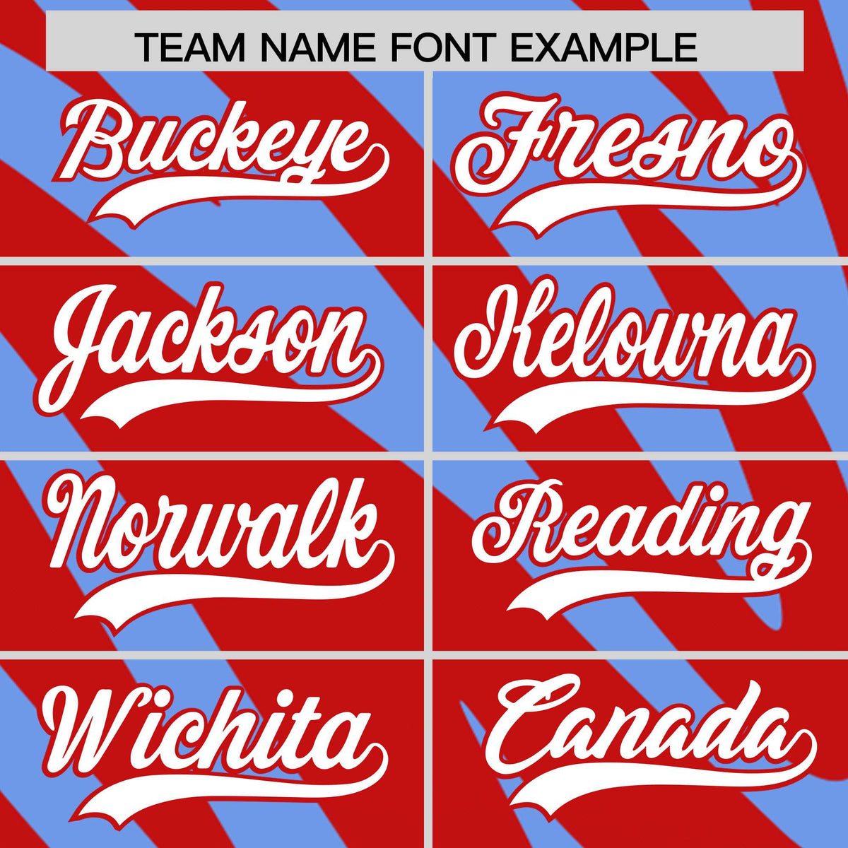 Custom Red Light Blue Tiger Stripe Gradient Animal Print Personalized Team Shirt Baseball Jersey