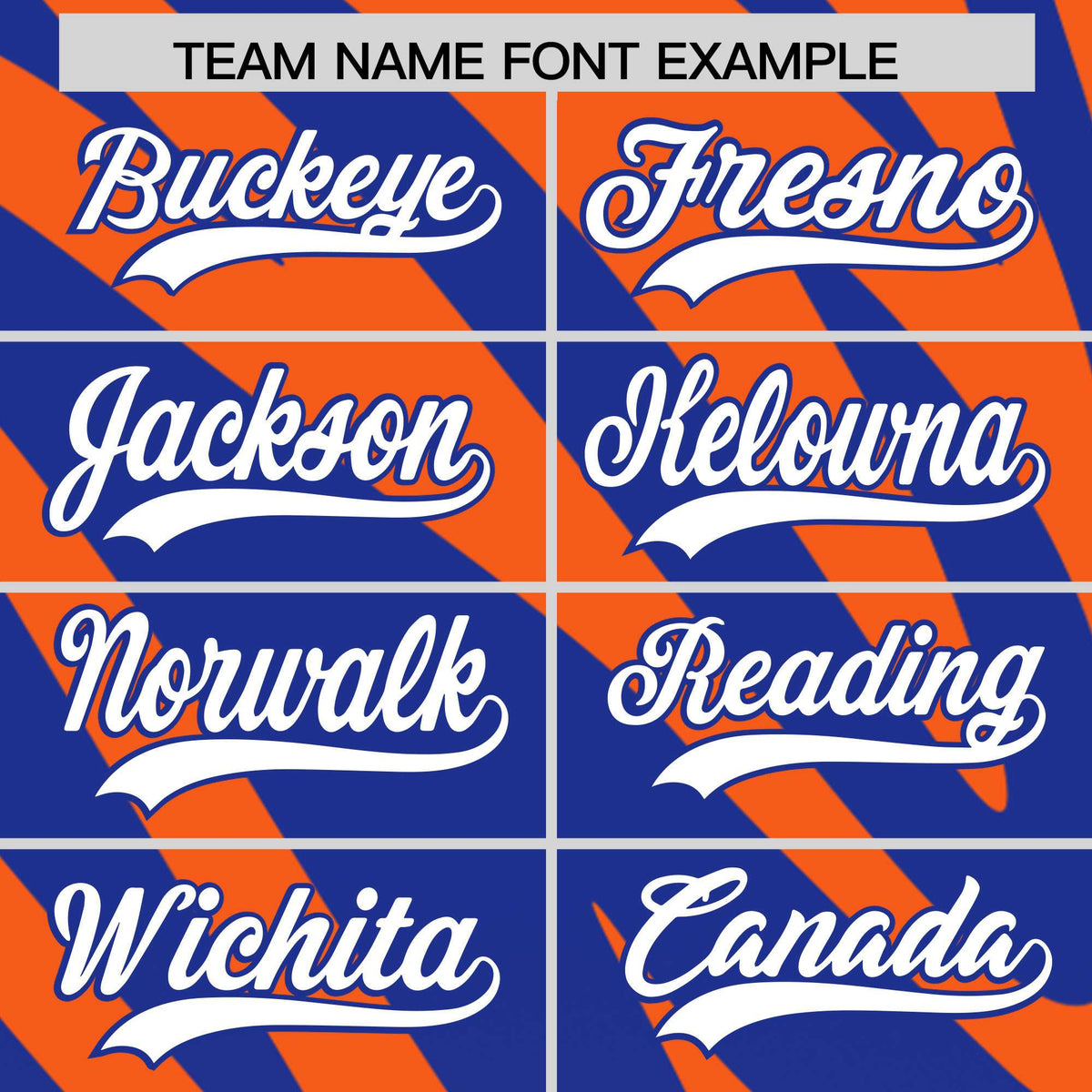 Custom Orange Royal Tiger Stripe Gradient Animal Print Personalized Team Shirt Baseball Jersey