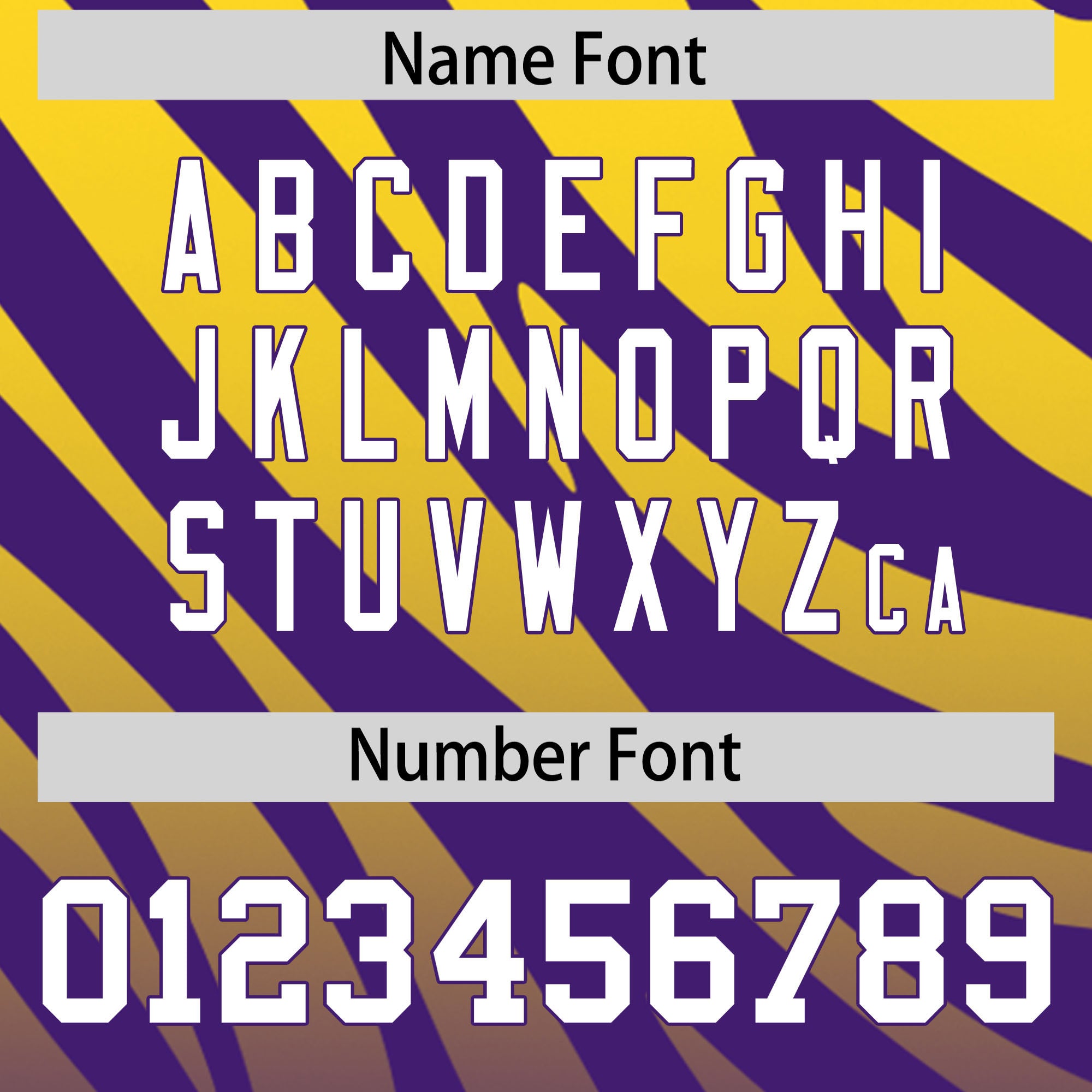 Custom Purple Gold Tiger Stripe Gradient Animal Print Personalized Team Shirt Baseball Jersey