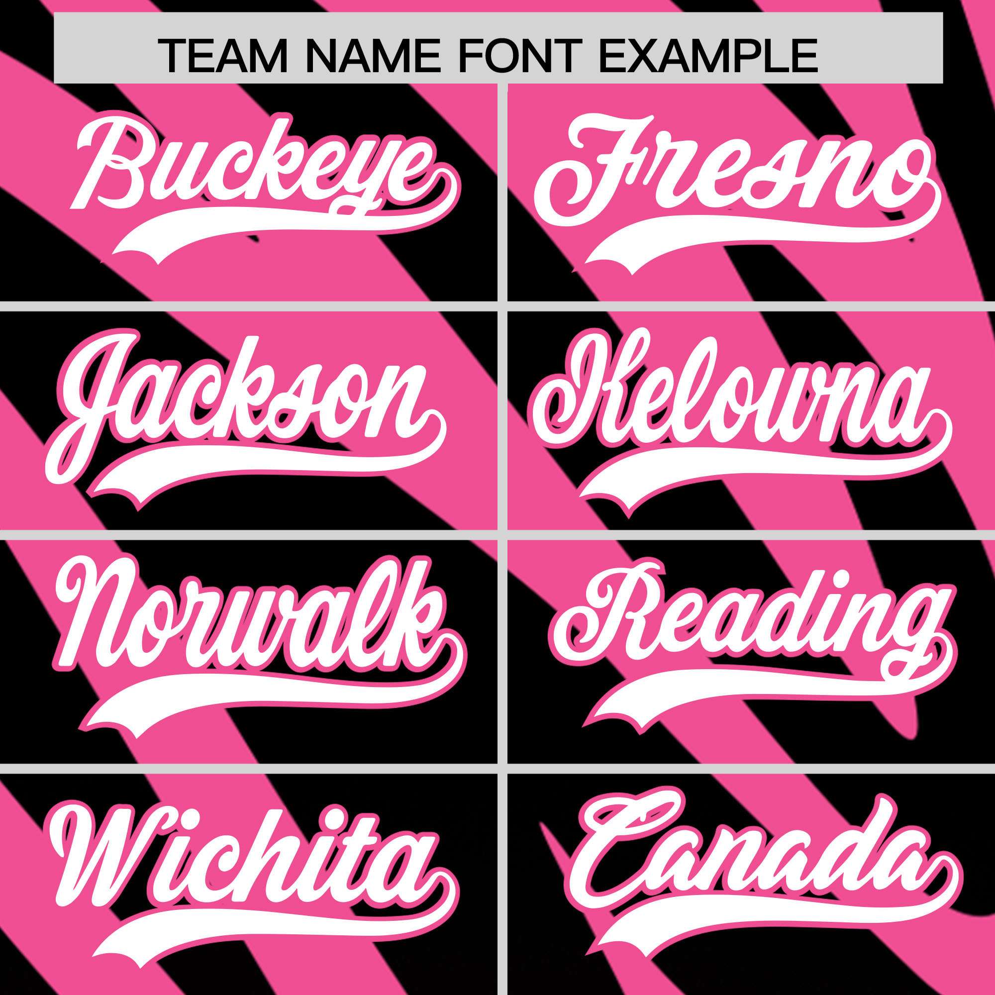 Custom Pink Black Tiger Stripe Gradient Animal Print Personalized Team Shirt Baseball Jersey