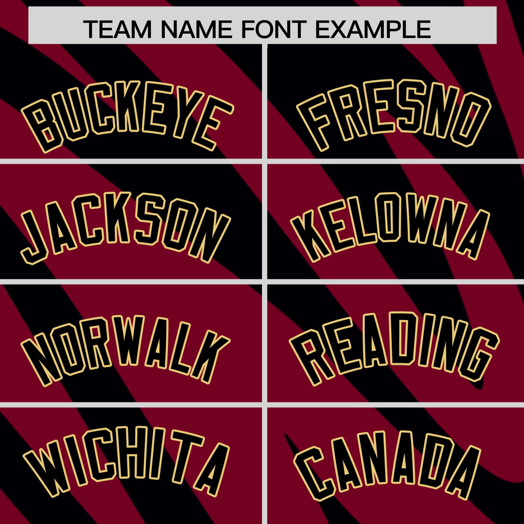 Custom Crimson Black Tiger Stripe Gradient Animal Print Personalized Team Shirt Baseball Jersey