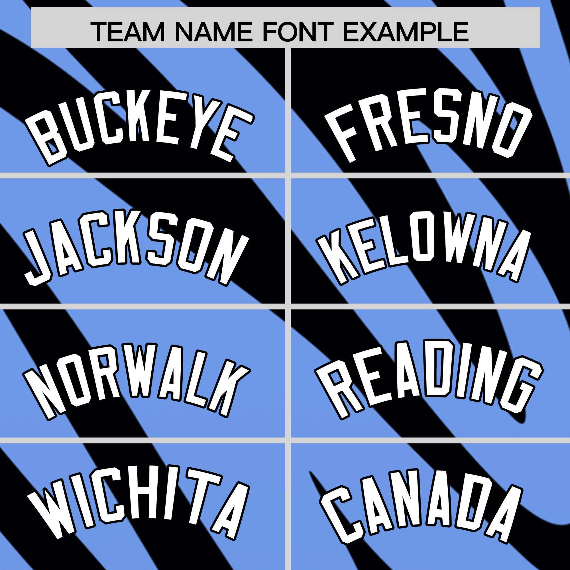 Custom Light Blue Black Tiger Stripe Gradient Animal Print Personalized Team Shirt Baseball Jersey