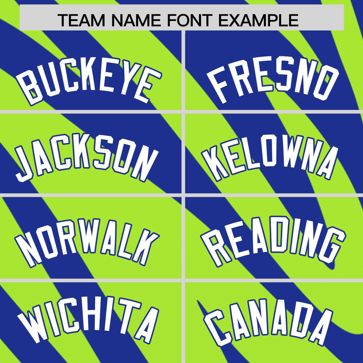 Custom Royal Neon Green Tiger Stripe Gradient Animal Print Personalized Team Shirt Baseball Jersey