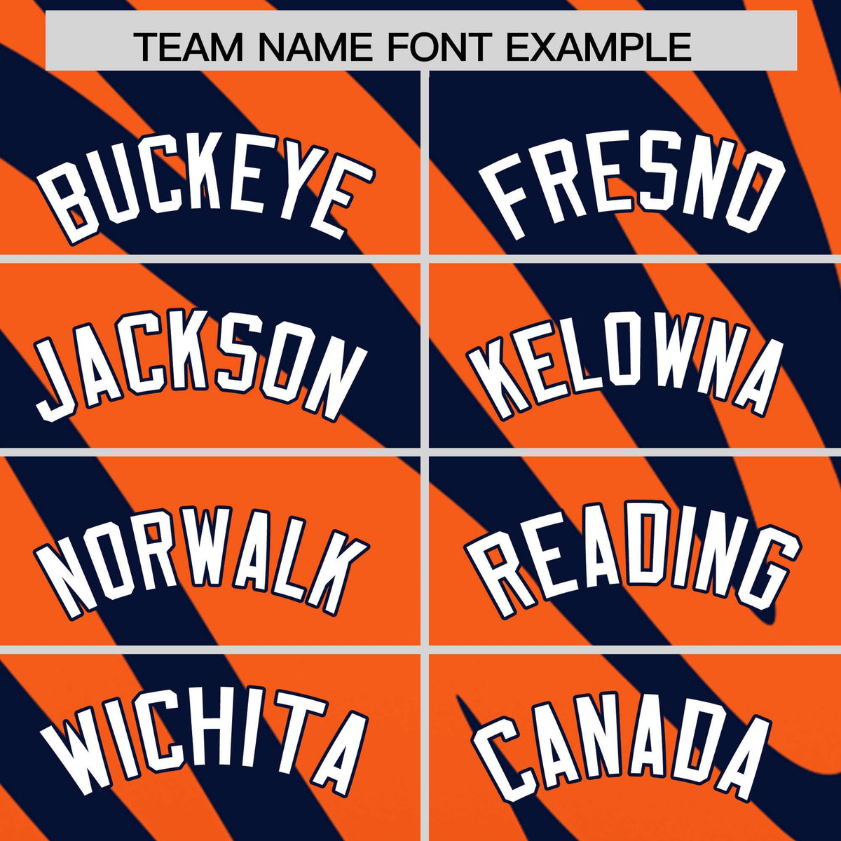 Custom Navy Orange Tiger Stripe Gradient Animal Print Personalized Team Shirt Baseball Jersey