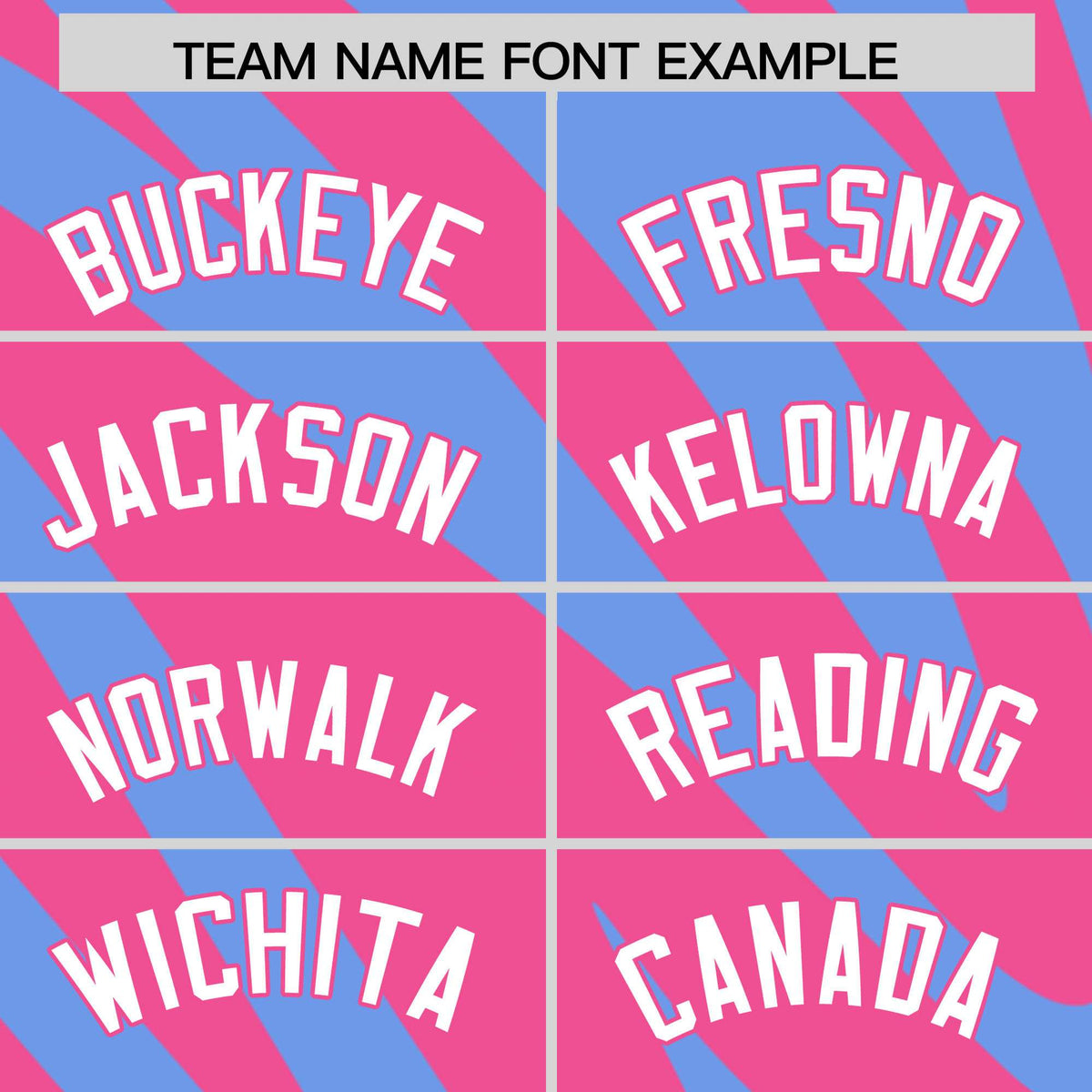 Custom Pink Light Blue Tiger Stripe Gradient Animal Print Personalized Team Shirt Baseball Jersey