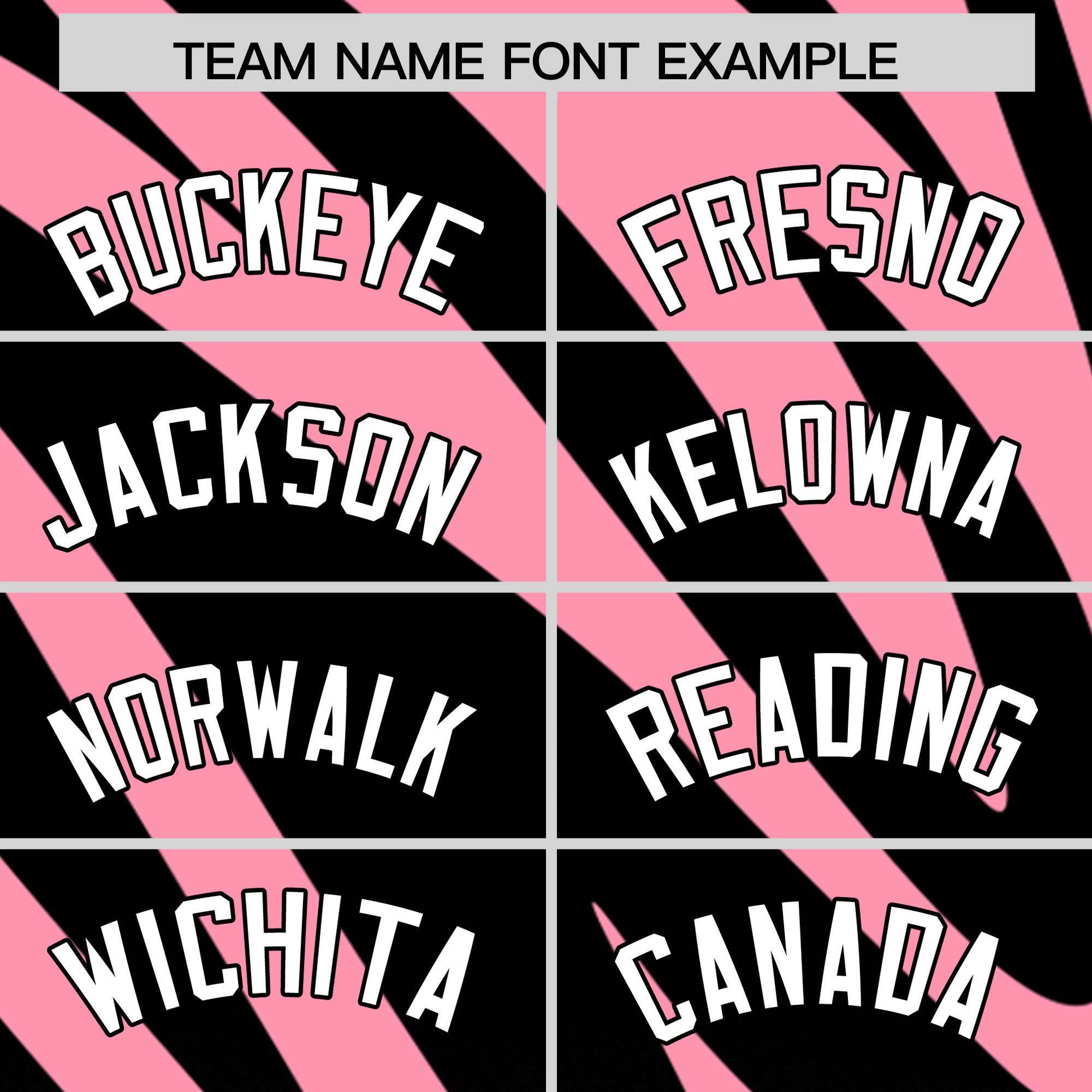 Custom Light Pink Black Tiger Stripe Gradient Animal Print Personalized Team Shirt Baseball Jersey