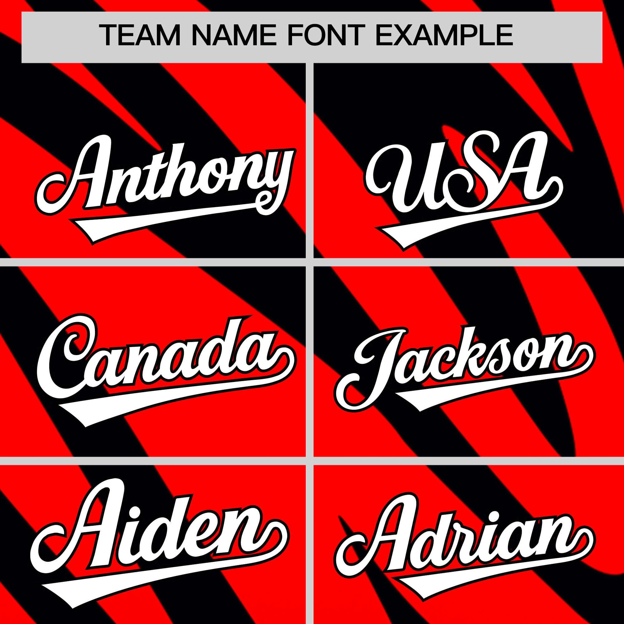 Custom Red Black Tiger Stripe Gradient Animal Print Personalized Team Shirt Baseball Jersey