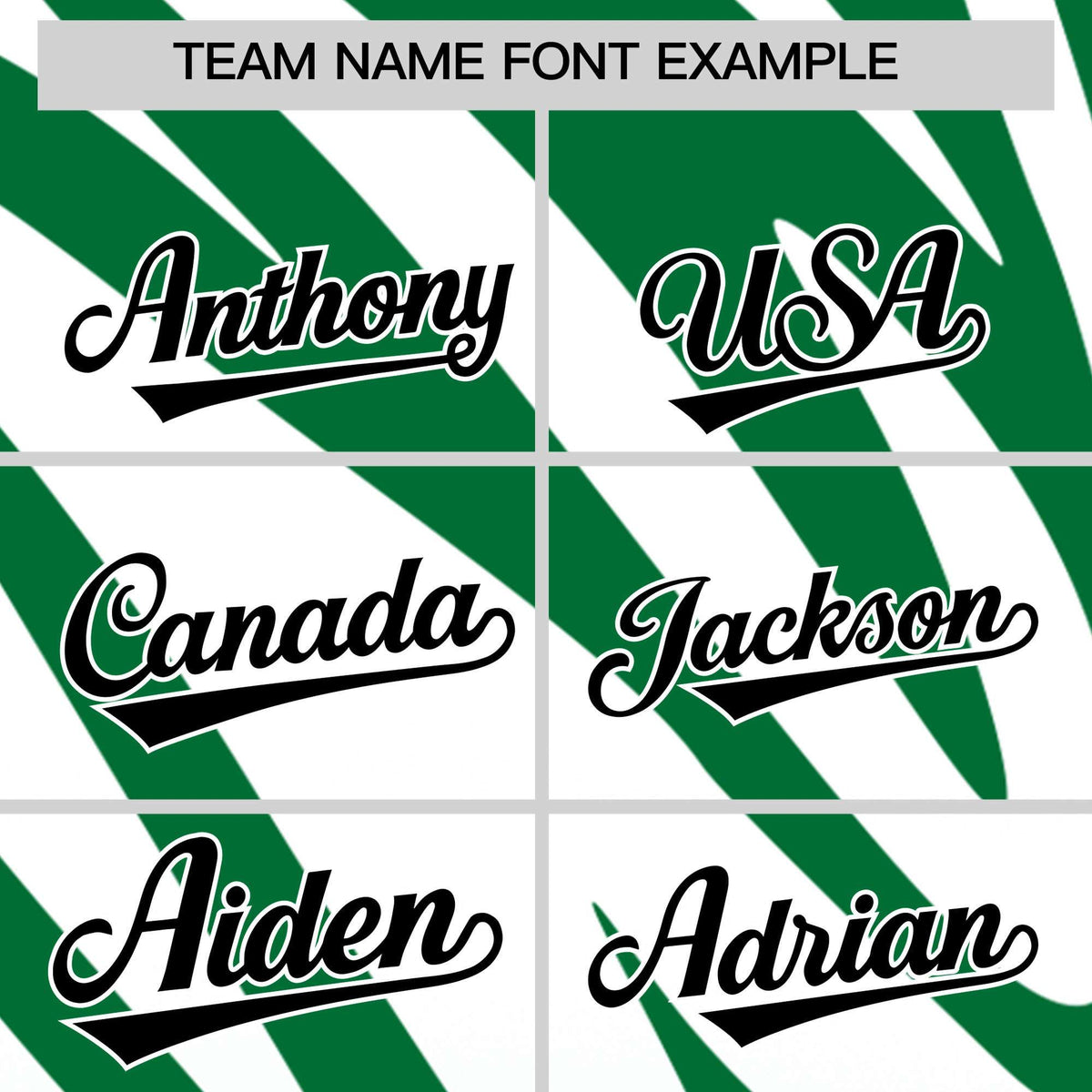 Custom Kelly Green White Tiger Stripe Gradient Animal Print Personalized Team Shirt Baseball Jersey