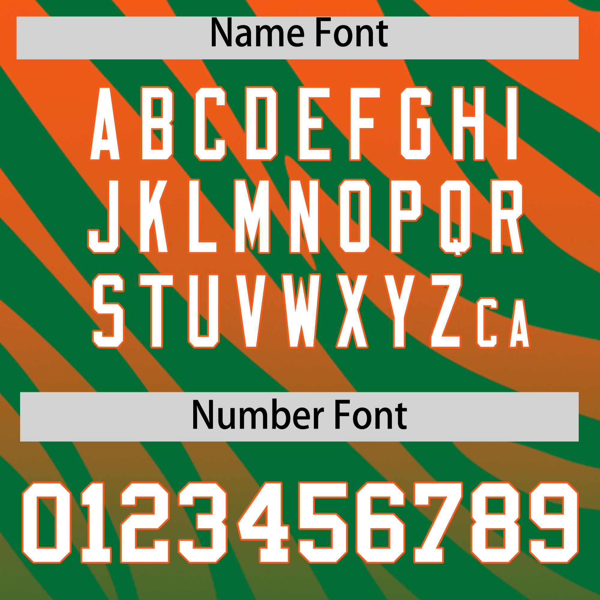 Custom Kelly Green Orange Tiger Stripe Gradient Animal Print Personalized Team Shirt Baseball Jersey