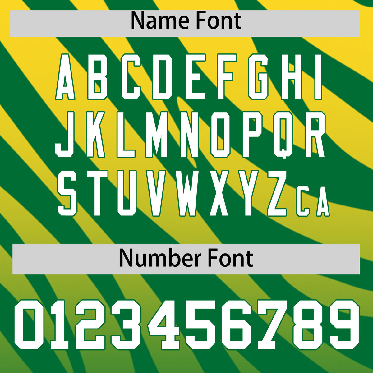 Custom Gold Kelly Green Tiger Stripe Gradient Animal Print Personalized Team Shirt Baseball Jersey