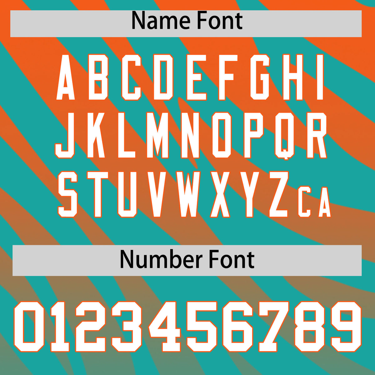 Custom Aqua Orange Tiger Stripe Gradient Animal Print Personalized Team Shirt Baseball Jersey