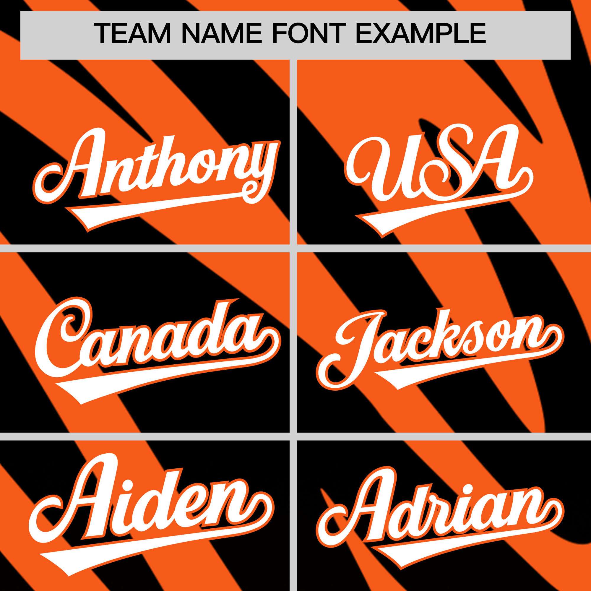 Custom Black Orange Tiger Stripe Gradient Animal Print Personalized Team Shirt Baseball Jersey