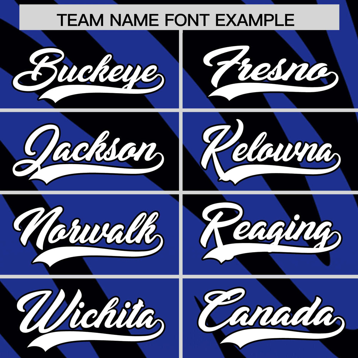 Custom Royal Black Tiger Stripe Gradient Animal Print Personalized Team Shirt Baseball Jersey