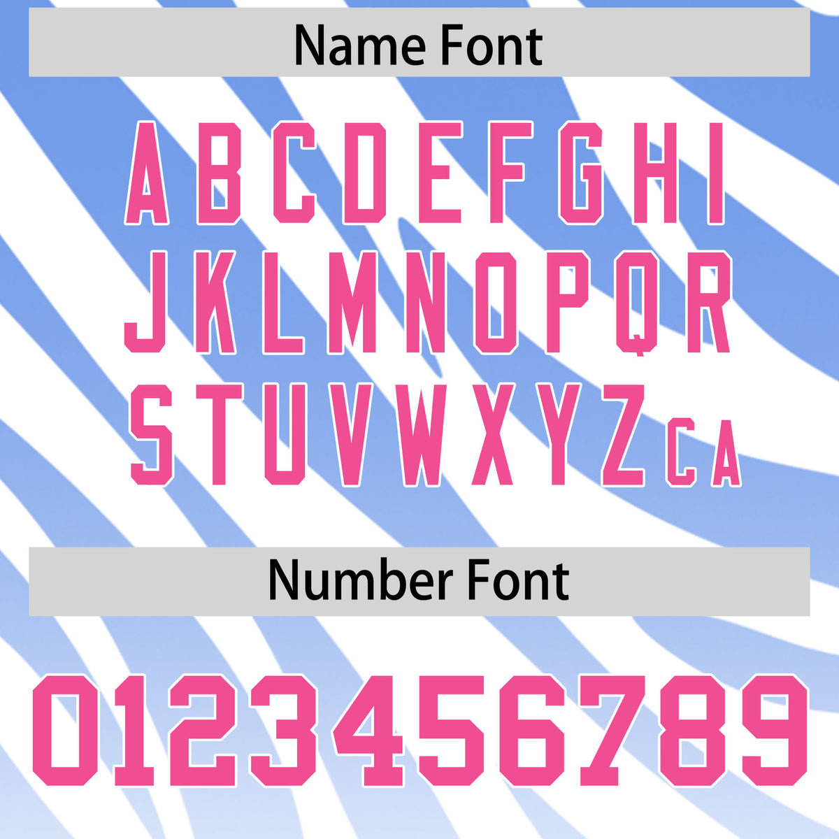 Custom Light Blue White Tiger Stripe Gradient Animal Print Personalized Team Shirt Baseball Jersey