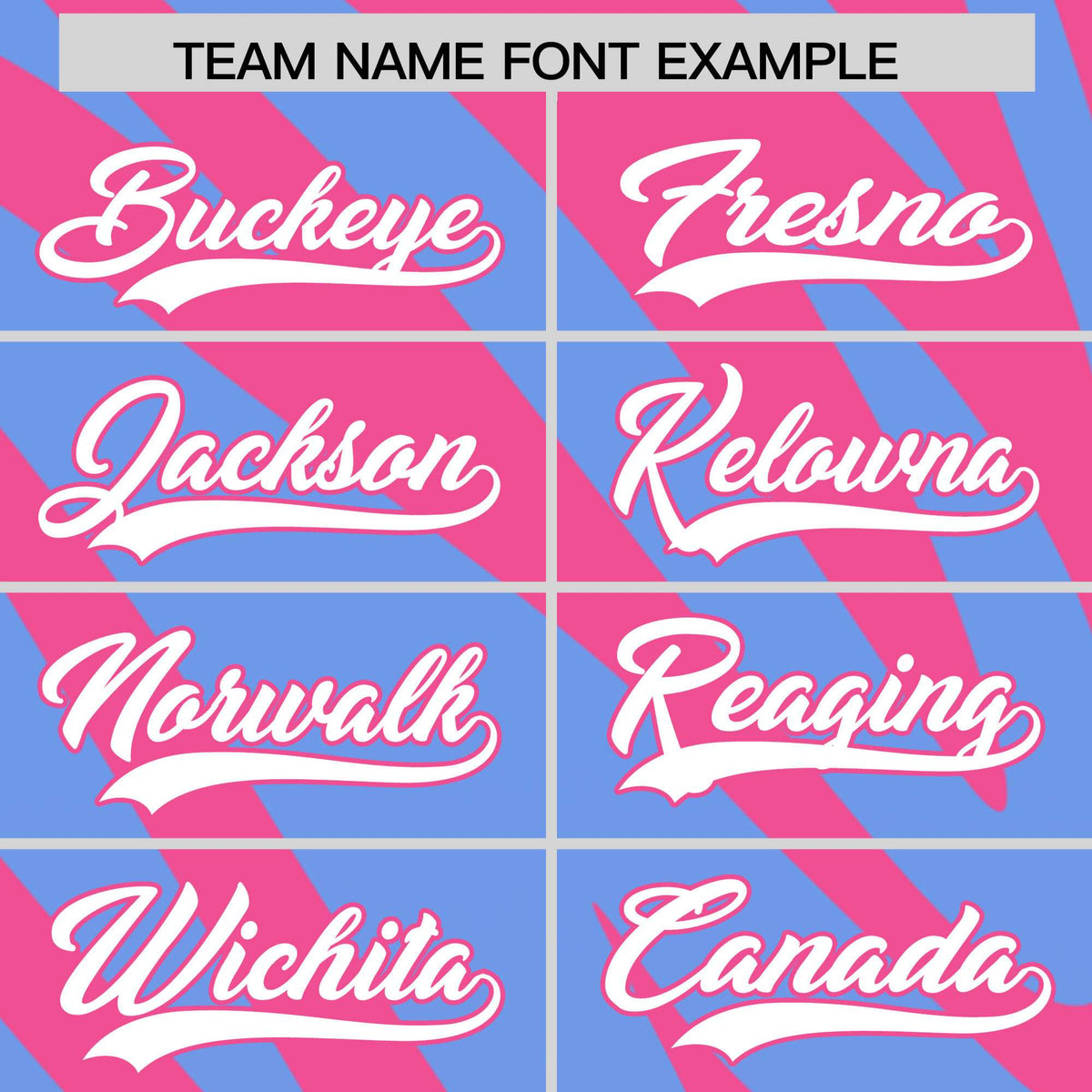 Custom Pink Light Blue Tiger Stripe Gradient Animal Print Personalized Team Shirt Baseball Jersey