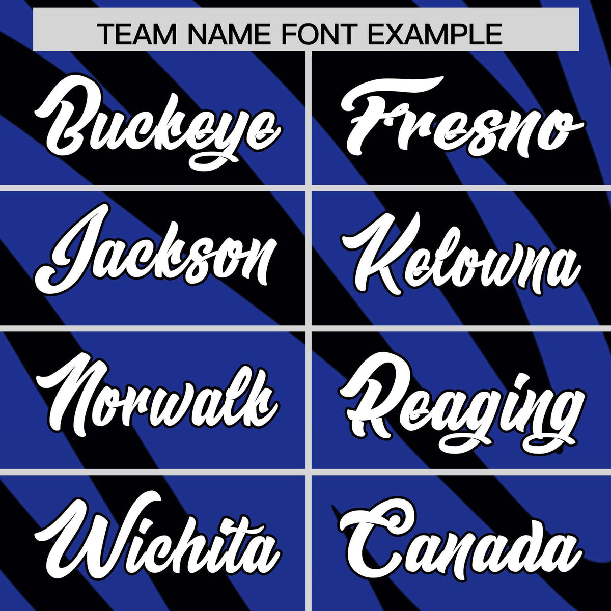 Custom Royal Black Tiger Stripe Gradient Animal Print Personalized Team Shirt Baseball Jersey