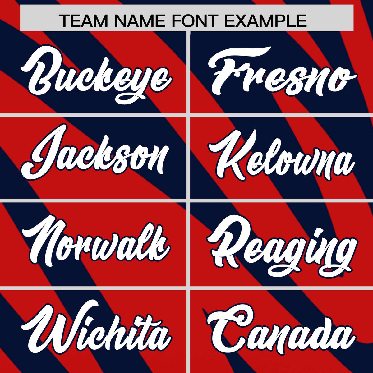 Custom Red Navy Tiger Stripe Gradient Animal Print Personalized Team Shirt Baseball Jersey