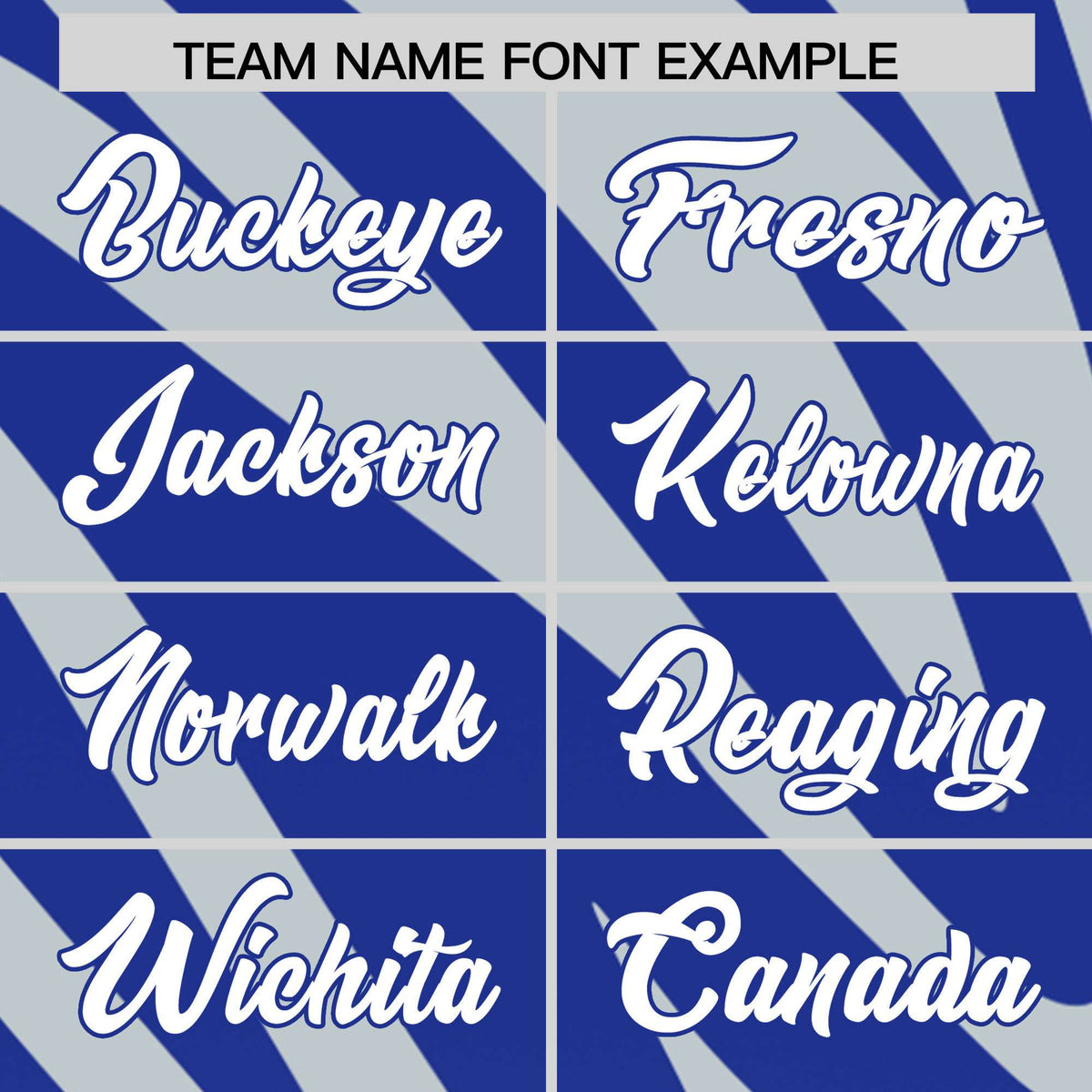 Custom Royal Silver Tiger Stripe Gradient Animal Print Personalized Team Shirt Baseball Jersey